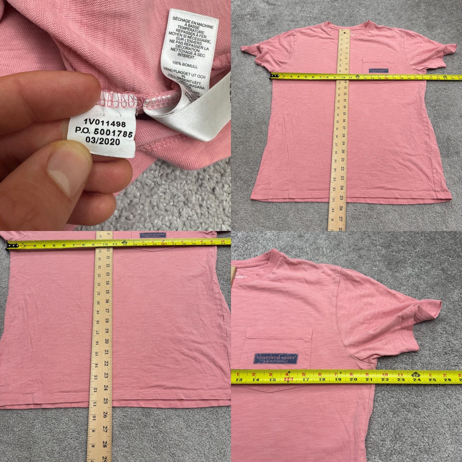 Vineyard Vines VINEYARD VINES Graphic T-Shirt Mens Small Pink Short Sleeve Pocket Tee Classic Outdoor Size US S / EU 44-46 / 1 - 8 Thumbnail