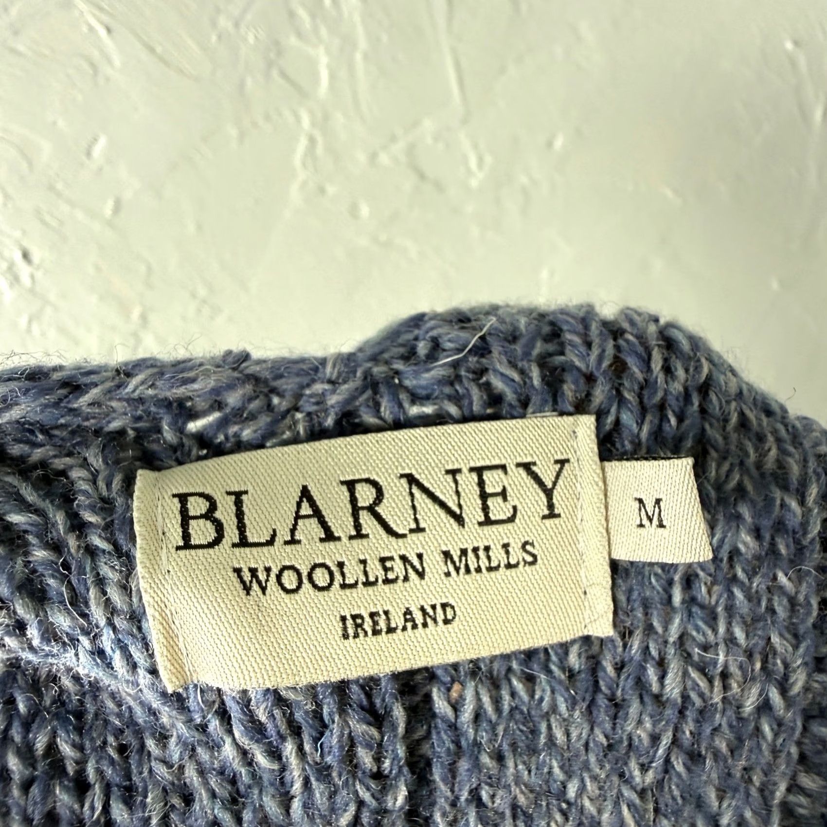 Vintage Blarney Woolen Mills Womens sweater Medium Ireland Cable Knit Sleeveless D4-12 Size M / US 6-8 / IT 42-44 - 6 Thumbnail
