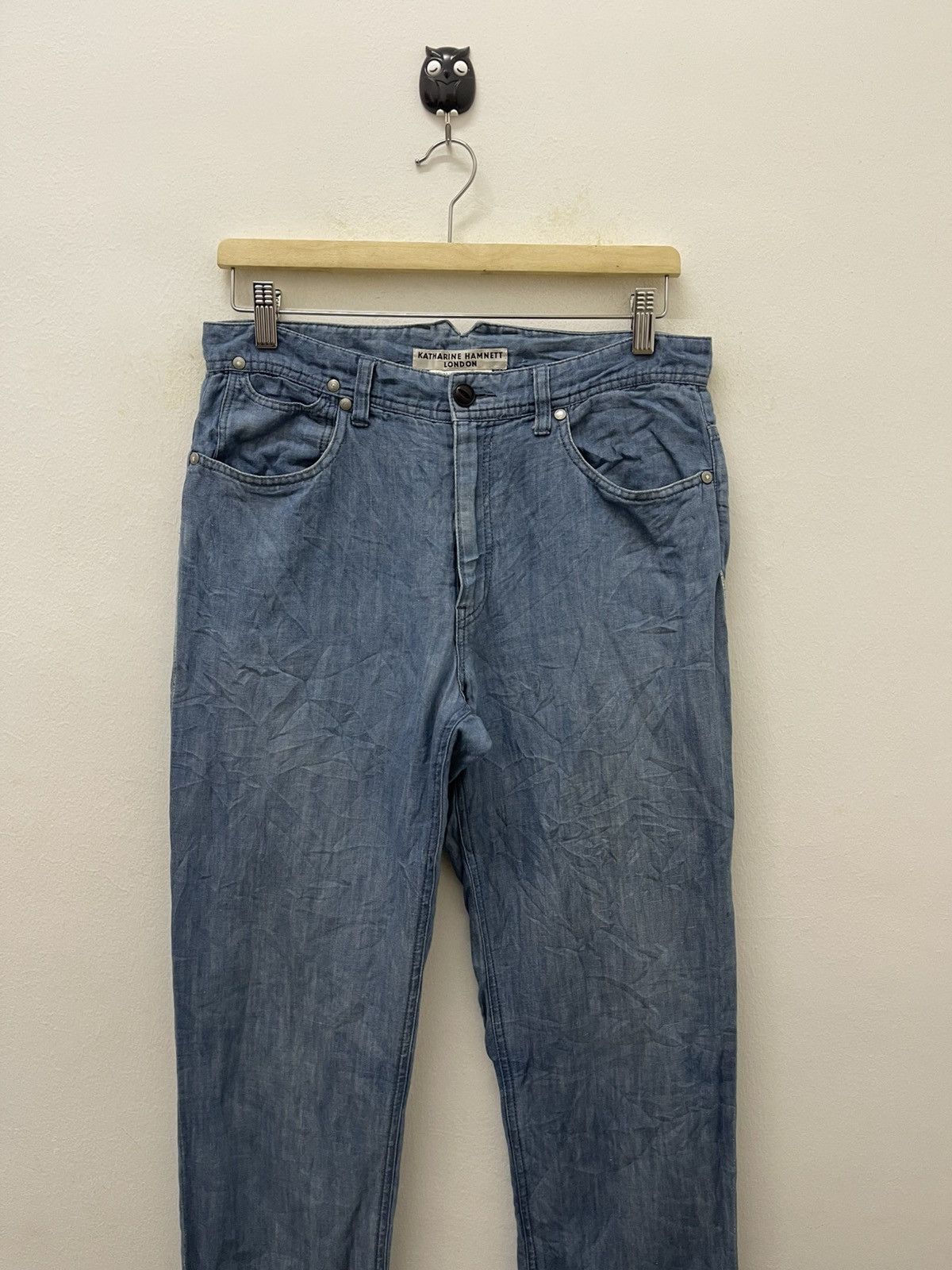 Katharine Hamnett London Rare Vintage KATHARINE HAMNETT LONDON Cotton Linen Pant Size US 30 / EU 46 - 9 Thumbnail