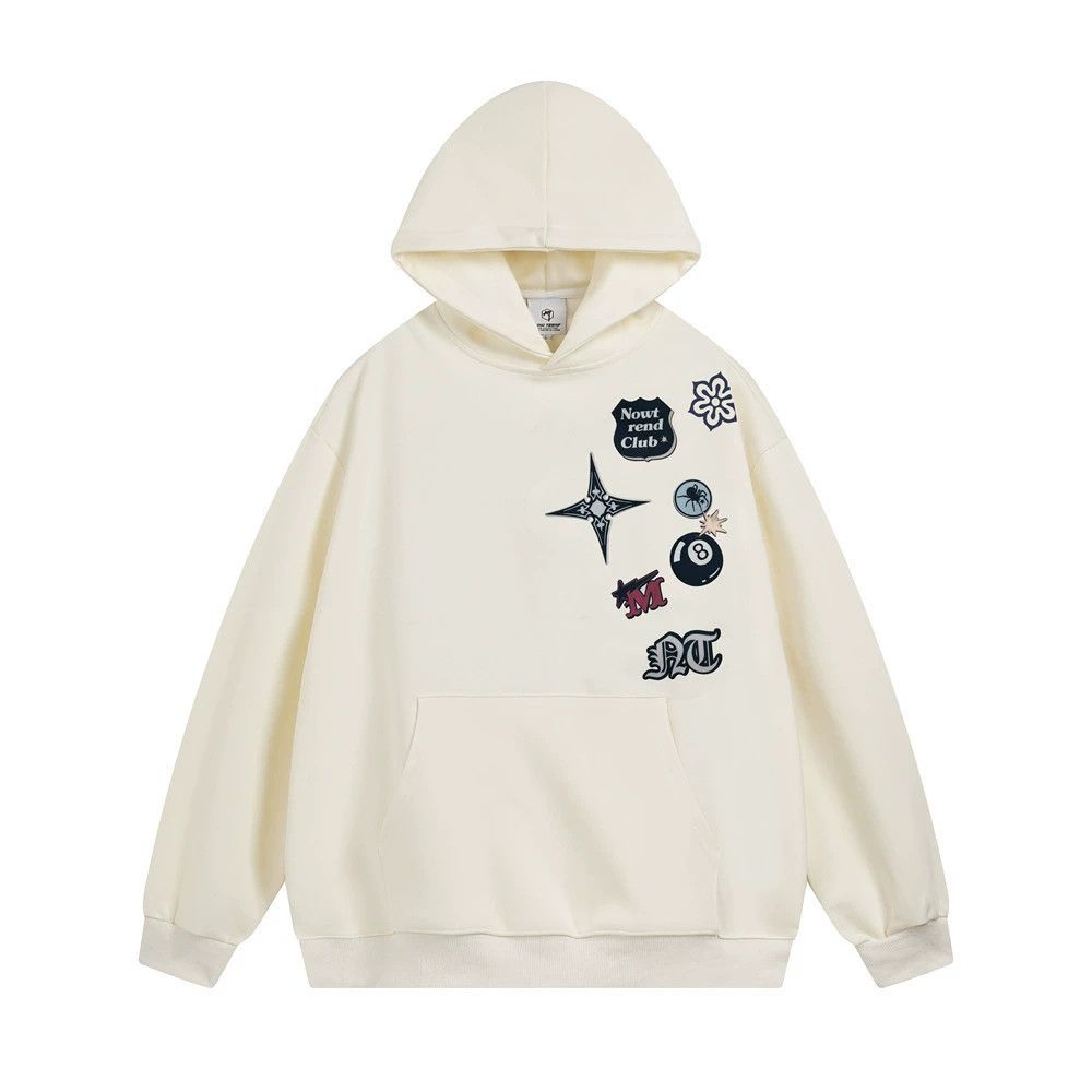 Vintage Men's retro trend loose cartoon star print hoodie y2k Size US M / EU 48-50 / 2 - 1 Thumbnail