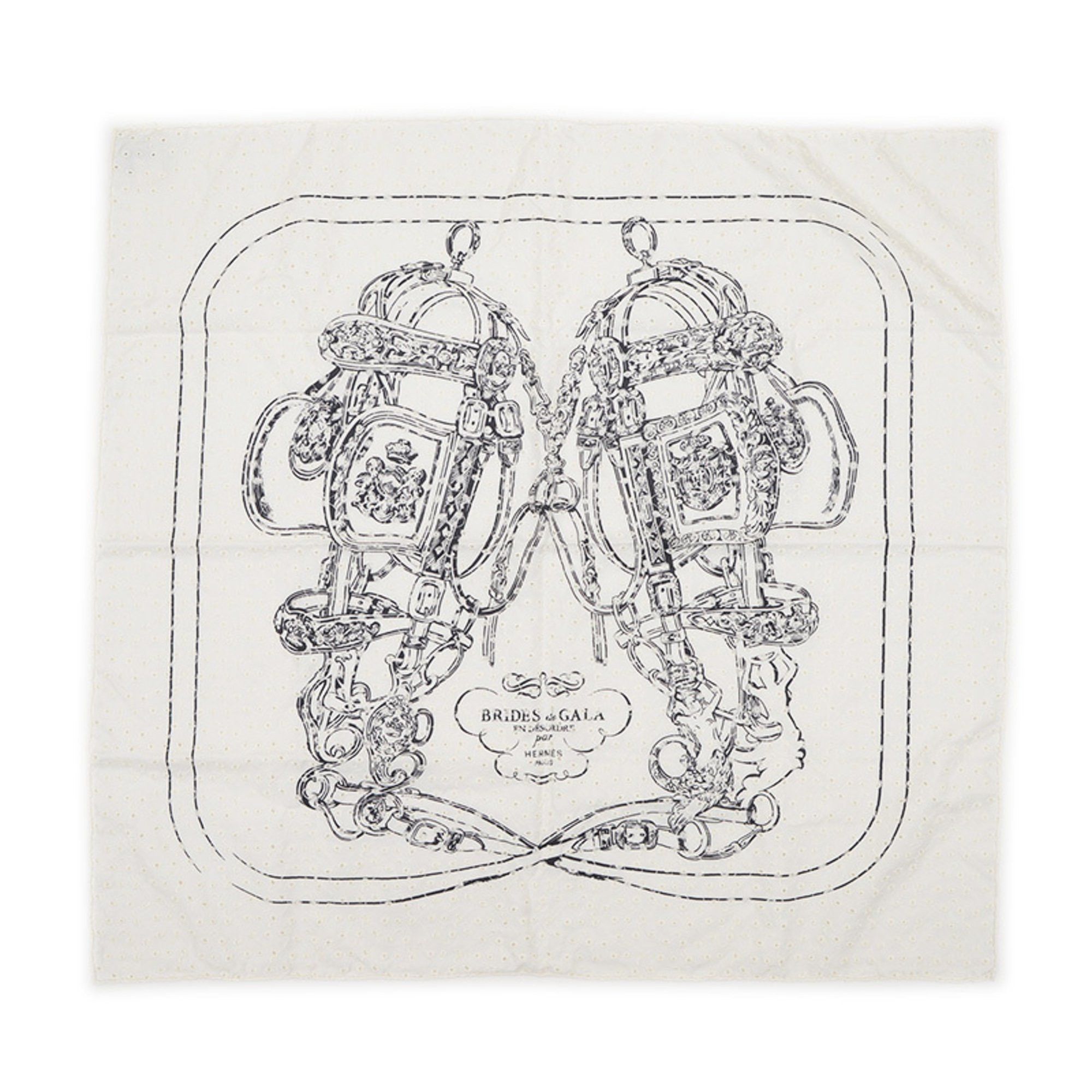 Hermes Carre 70 Scarf/Muffler BRIDES de GALA FINESS English