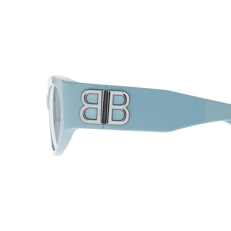 Balenciaga o1tr1nto0326 Size: OS / Bossy Round Af Sunglasses Light Blue Size ONE SIZE - 4 Thumbnail