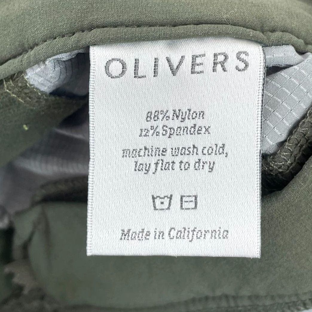 Olive Olivers Mens Shorts 31 Green Chino Nylon Spandex Performance USA Made in USA Regular Fit Flat Front Stretch Short Size US 31 - 8 Thumbnail