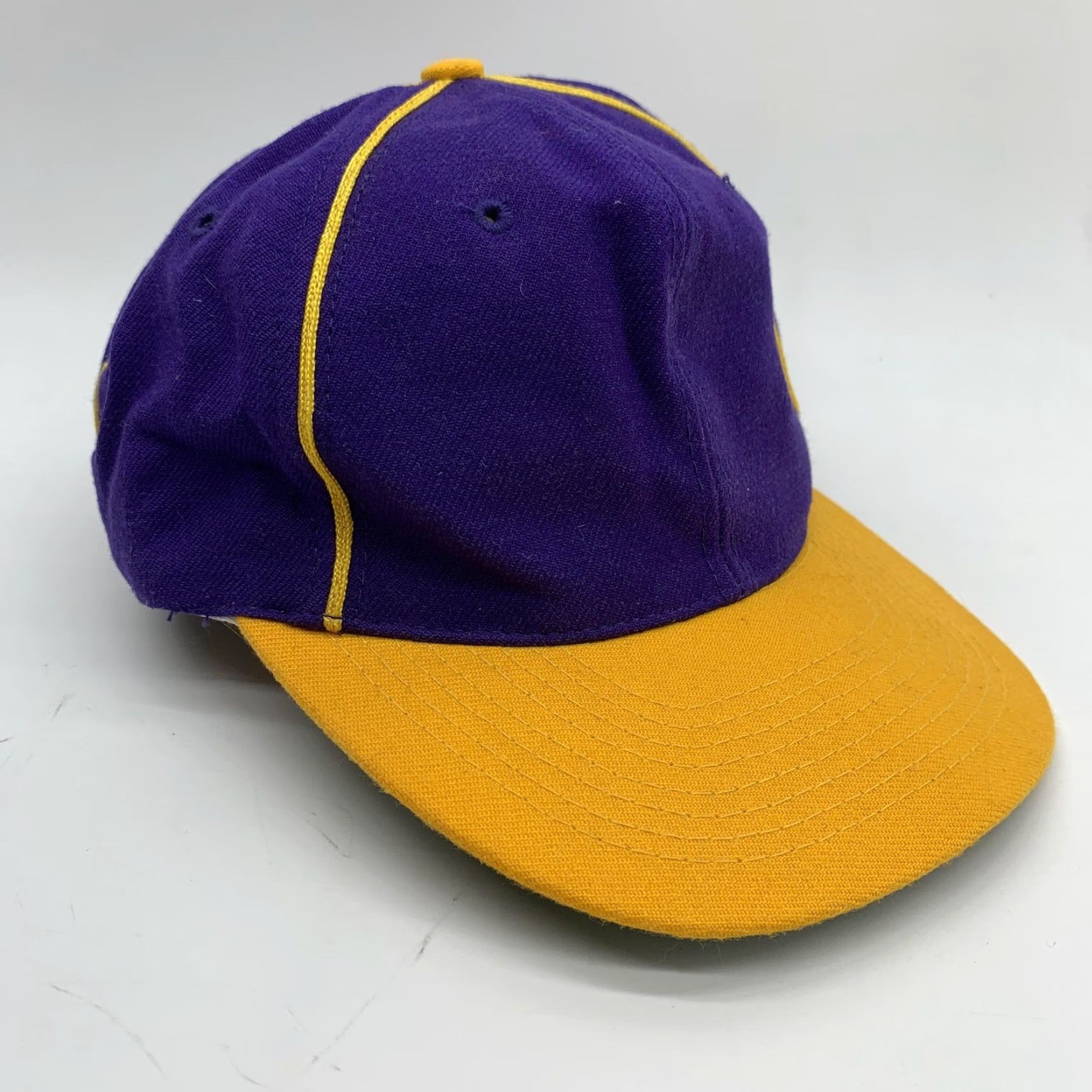 Vintage VINTAGE Otto Hat Cap Snap Back Mens One Size Purple Gold Piping Baseball 90s Accessories Size ONE SIZE - 2 Thumbnail