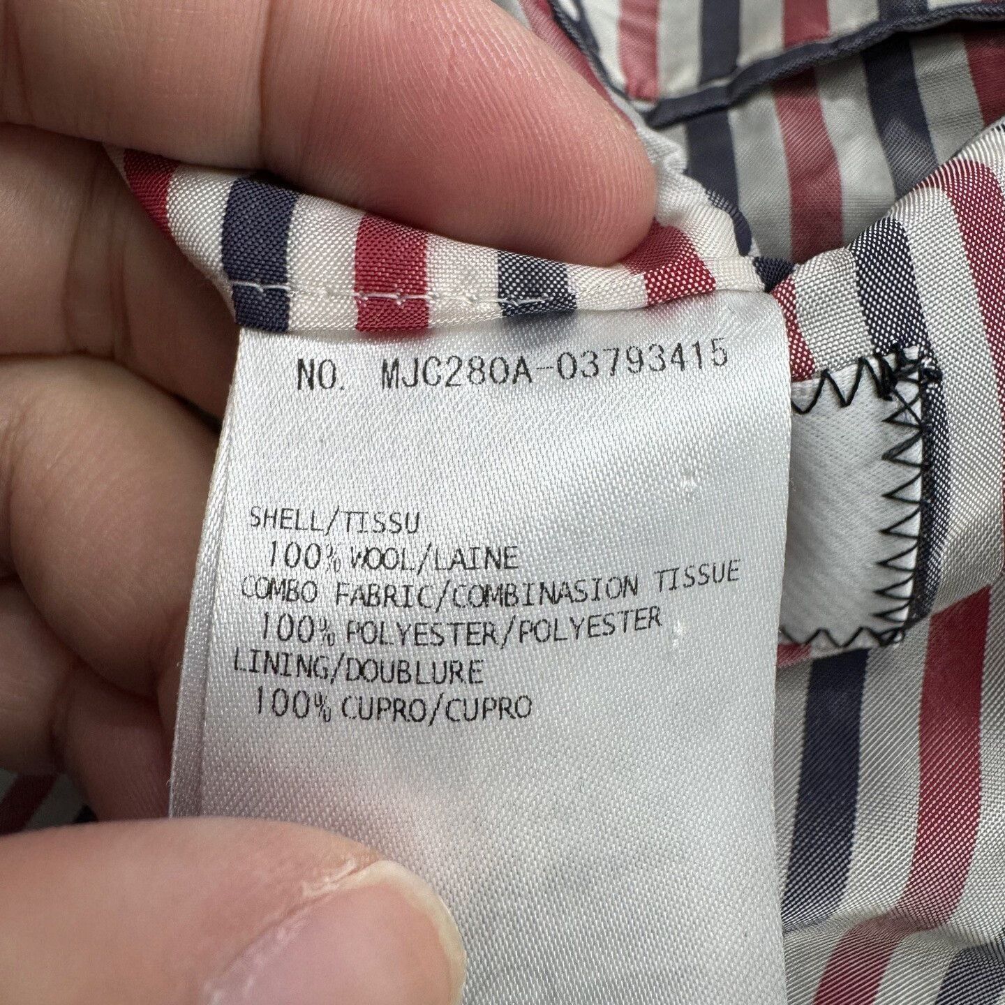 Thom Browne thom browne four-stripe wool suit jacket. Size US L / EU 52-54 / 3 - 5 Thumbnail