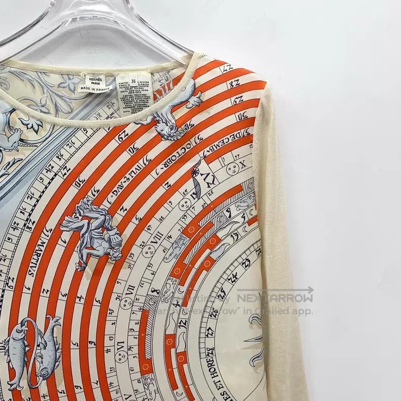 Other Hermes Color Block Compass Silk Pattern Patched Cashmere R Size XS / US 0-2 / IT 36-38 - 3 Thumbnail