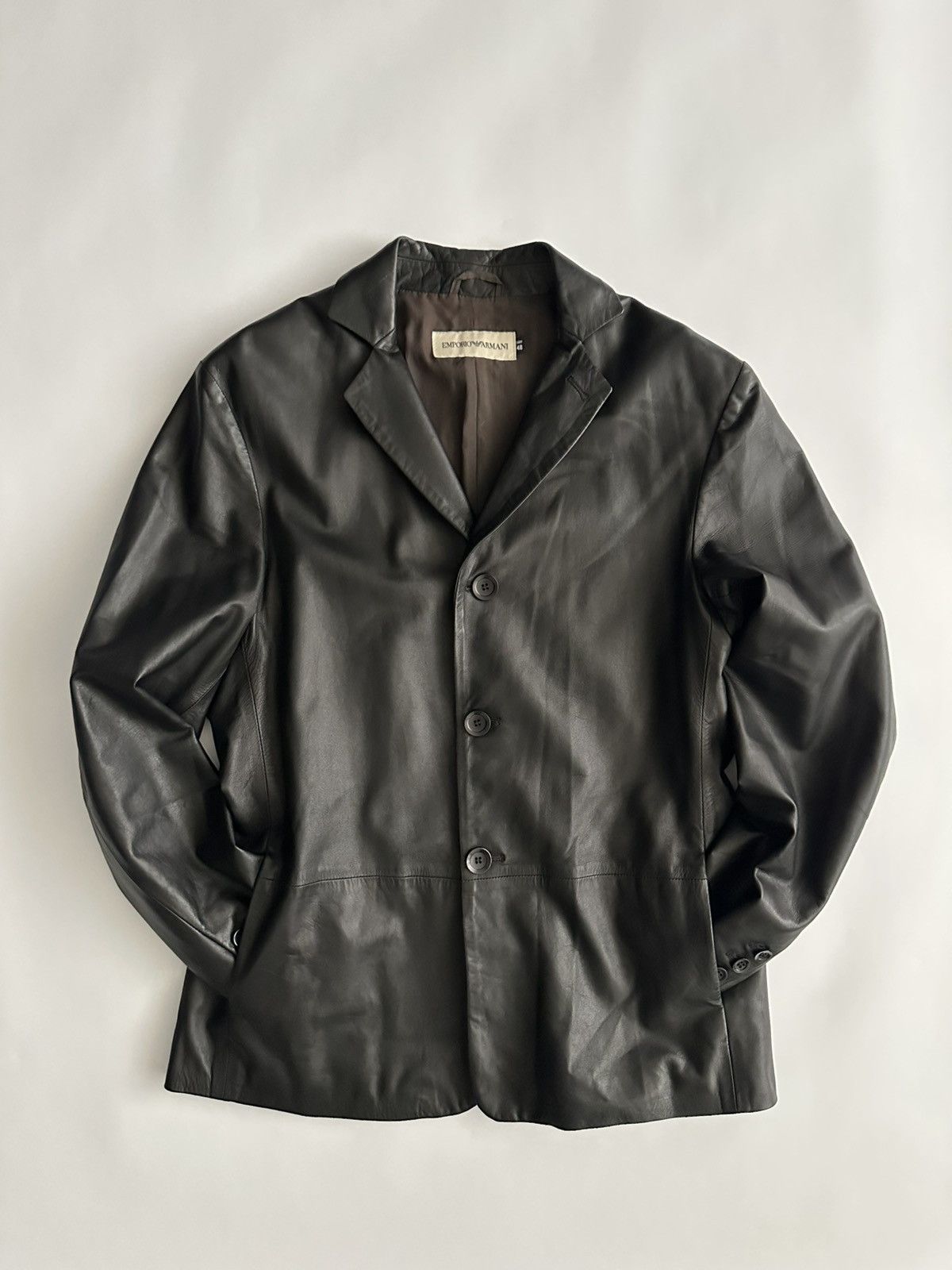Emporio Armani Emporio Armani Leather Blazer Size US M / EU 48-50 / 2 - 5 Thumbnail