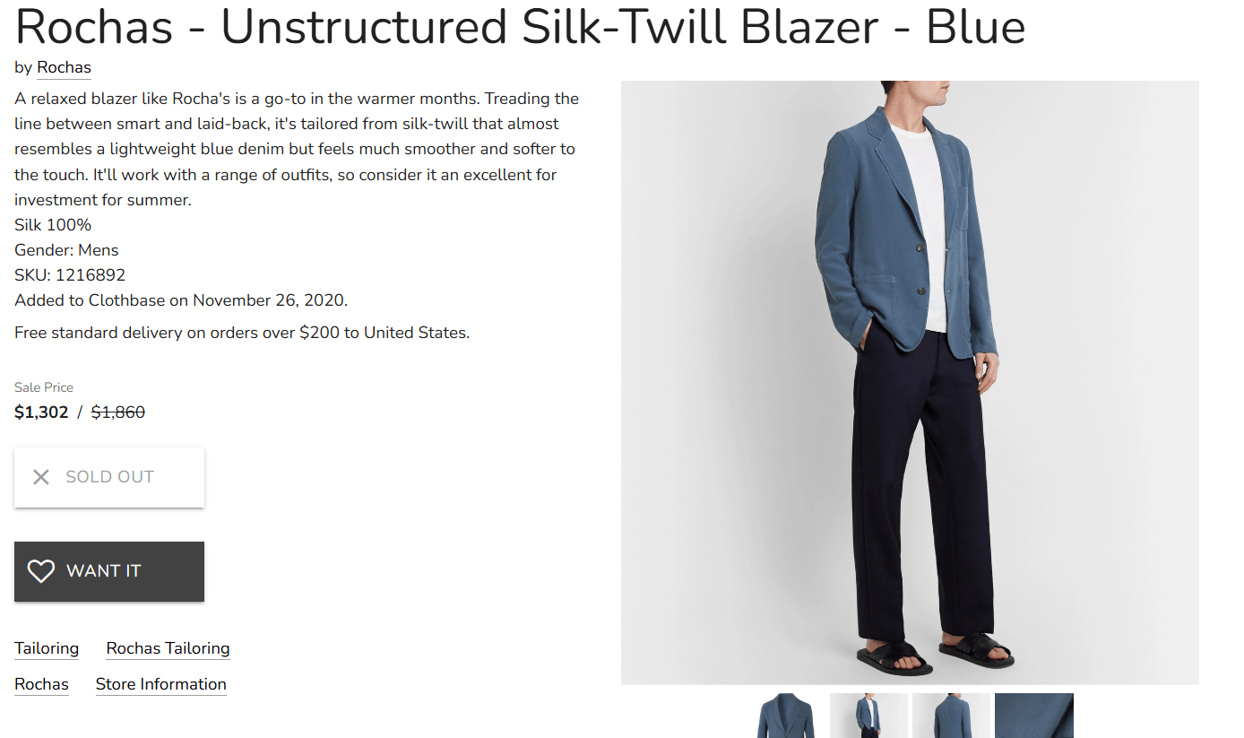 Rochas Rochas Unstructured Silk-Twill Two Button Blazer Jacket Size US L / EU 52-54 / 3 - 9 Thumbnail