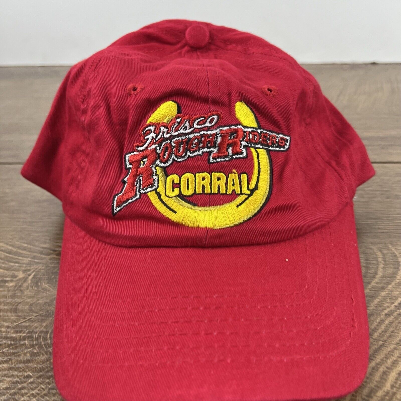 Other Frisco Rough Riders Hat Corral Red Cap Adjustable Hat Red Ad Size ONE SIZE - 5 Thumbnail
