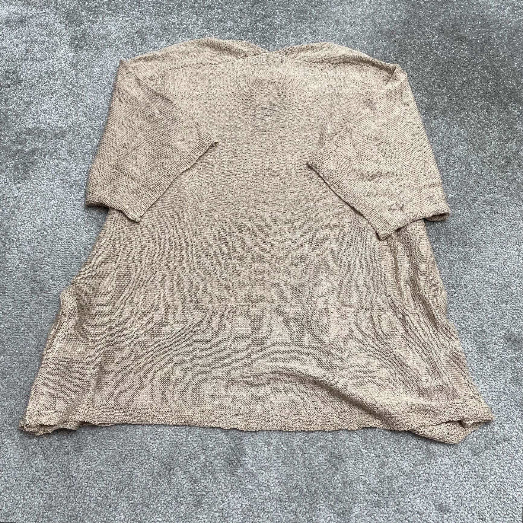 Forever 21 Forever 21 Open Cardigan Sweater Womens 0X Taupe Brown Knit Short Sleeve NWT Size XL / US 12-14 / IT 48-50 - 2 Thumbnail