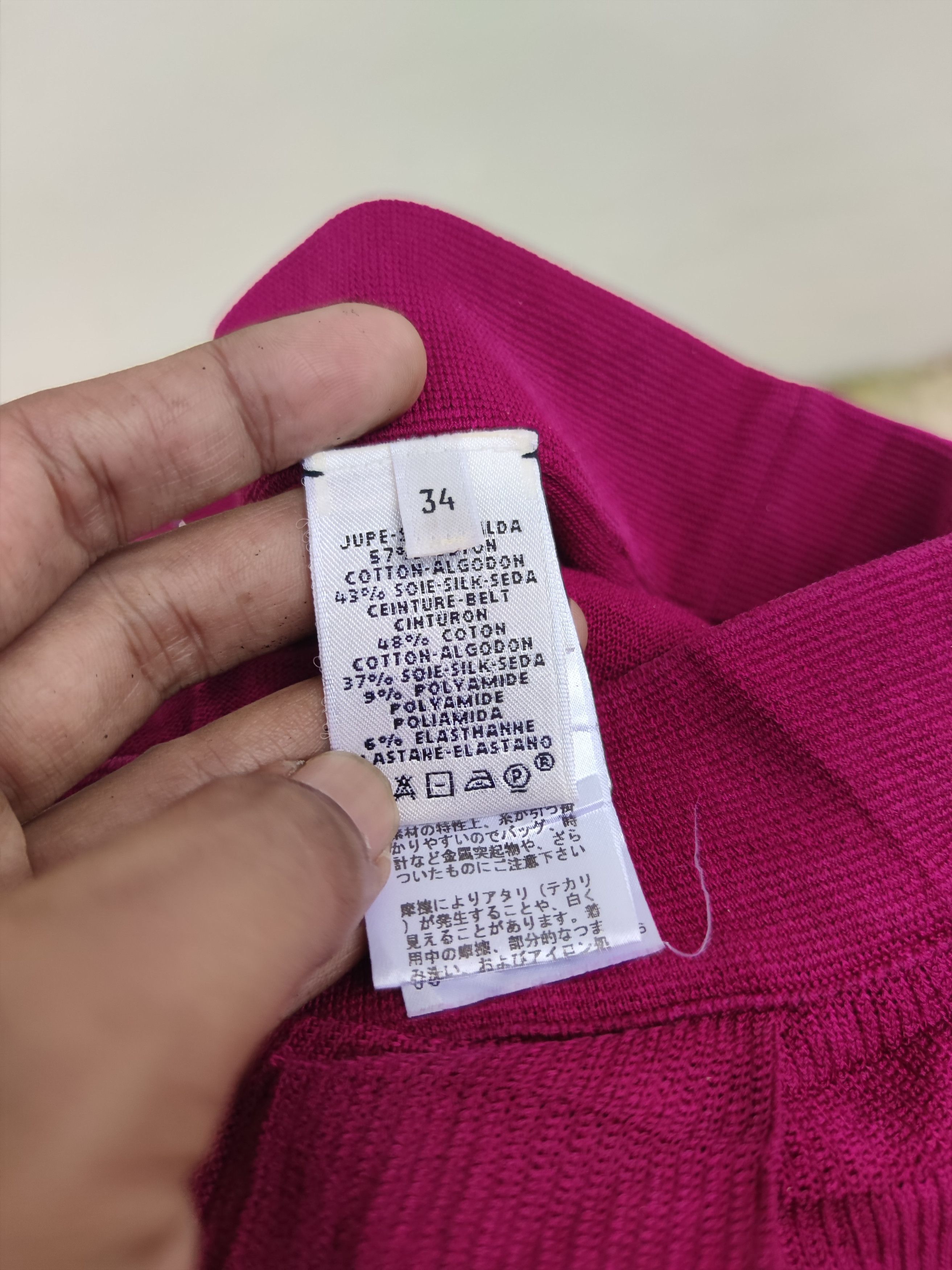 Hermes Authentic Hermes Paris Silk Cotton Blend Skirt Made in Italy Size 24" / US 00 / IT 34 - 4 Thumbnail