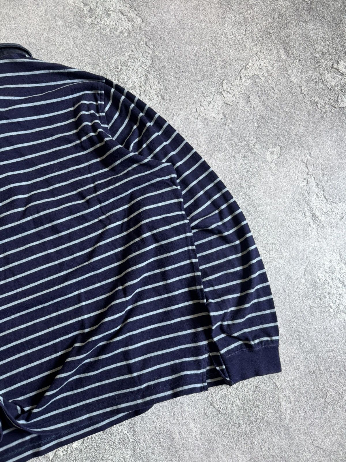 Lacoste × Vintage Lacoste XL striped rugby polo long sleeve sweatshirt jumper Size US XL / EU 56 / 4 - 15 Thumbnail