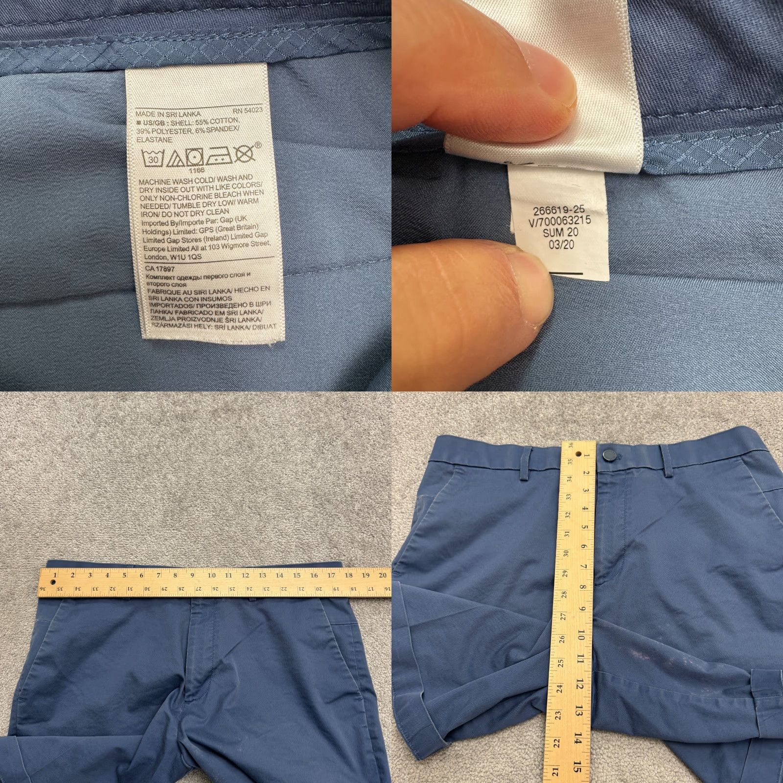 Banana Republic VINTAGE Banana Republic Aiden Chino Shorts Mens 35 Navy Blue Flat Front Casual Preppy 90s Mens Size US 35 - 8 Thumbnail