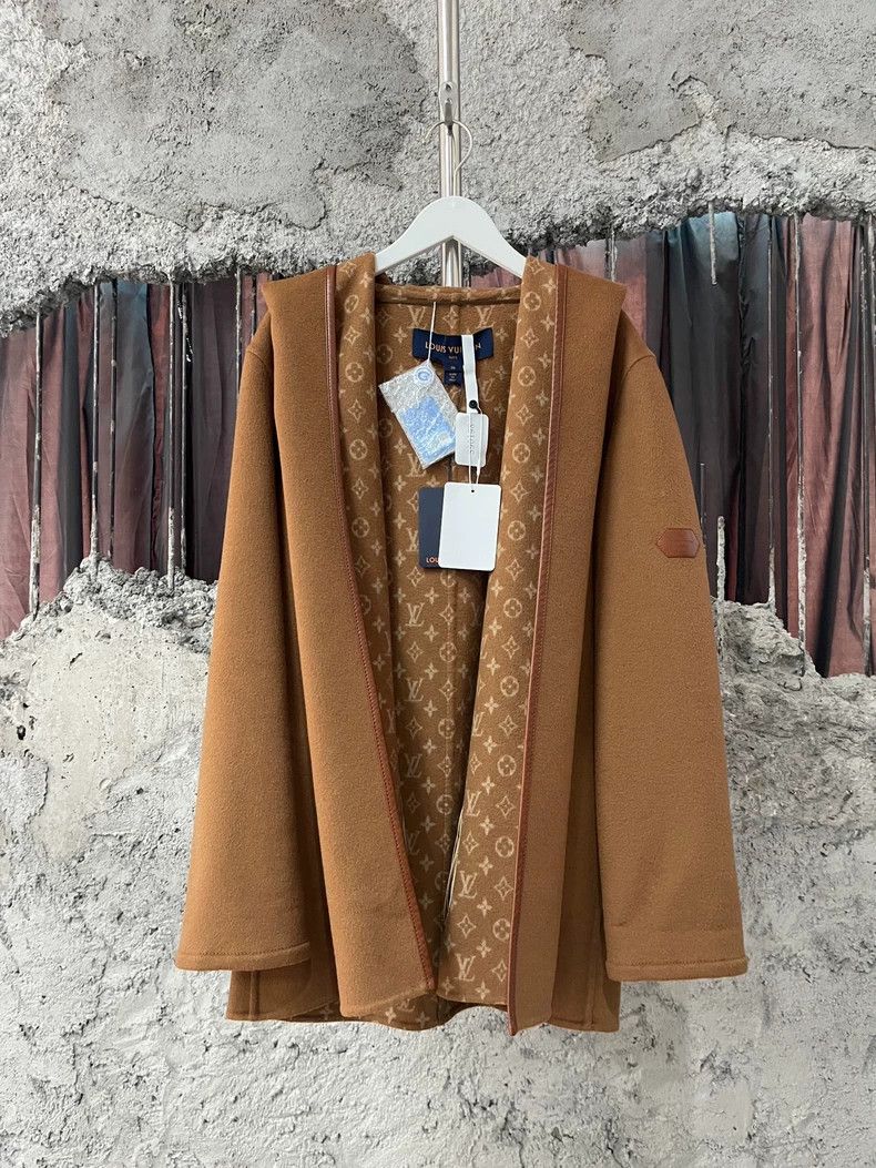 Louis Vuitton Hooded Brown Coat