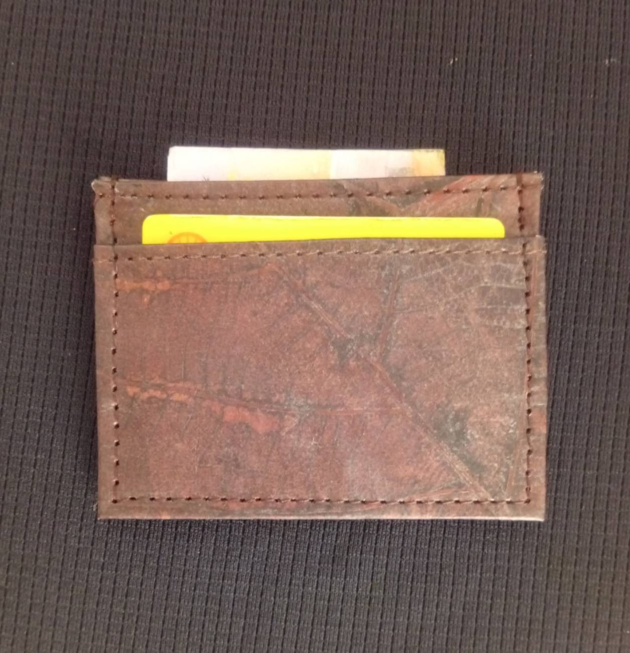 Other ECO SMART SLIM WALLET BROWN VEGAN LEAF LEATHER CARD HOLDER Size ONE SIZE - 3 Thumbnail