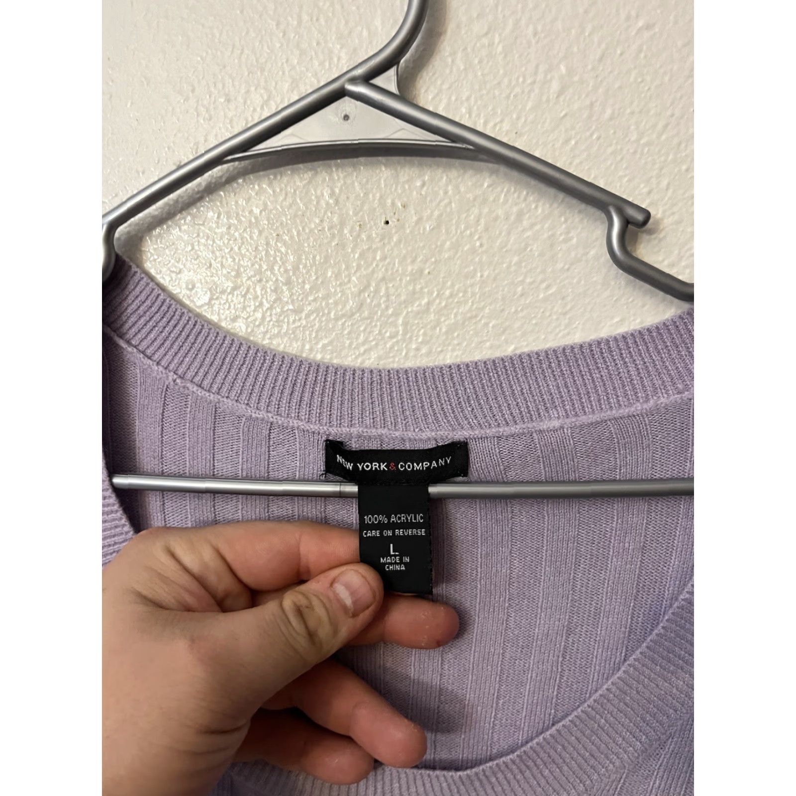 Vintage New York & Company Hooded Purple Long Sleeve Sweater L Womens Knit Acrylic Shirt Pullover Fall Winter Size L / US 10 / IT 46 - 3 Thumbnail