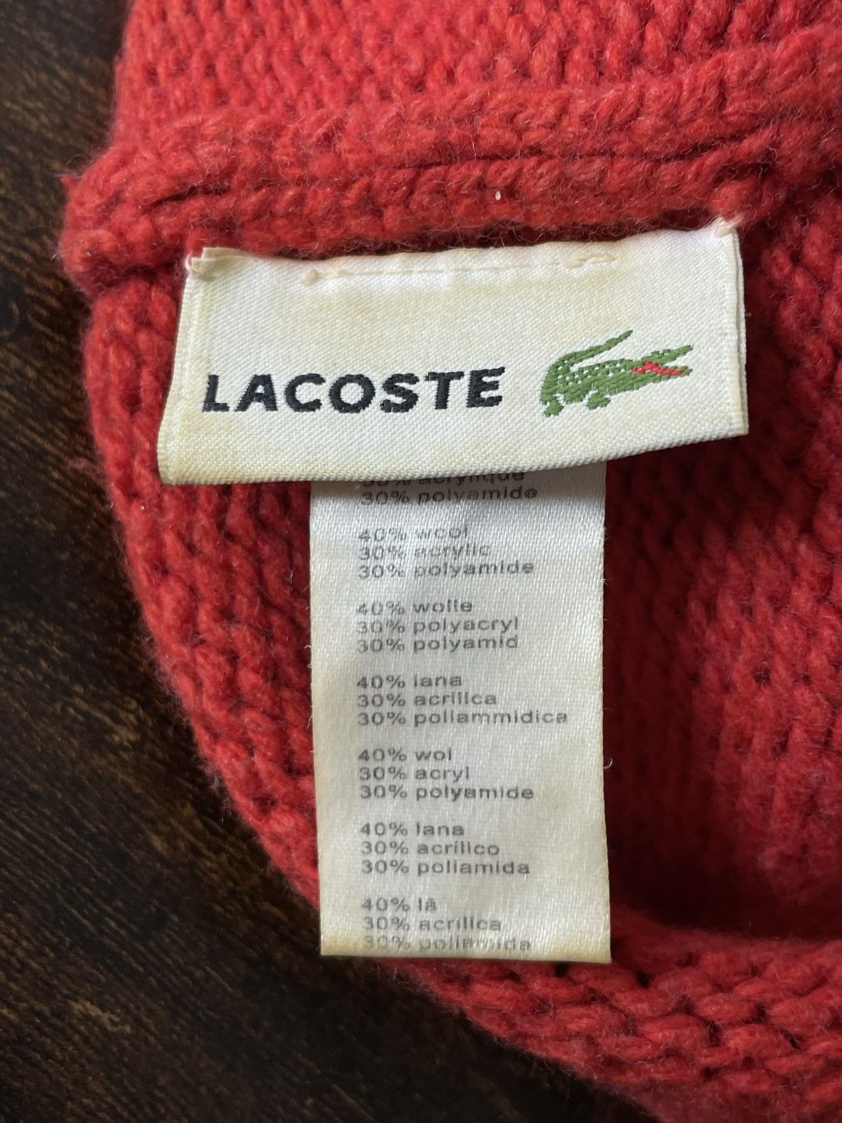 Lacoste Vintage 90’s Lacoste Big Logo Crocodile Y2K Wool Hat RARE Size ONE SIZE - 5 Thumbnail