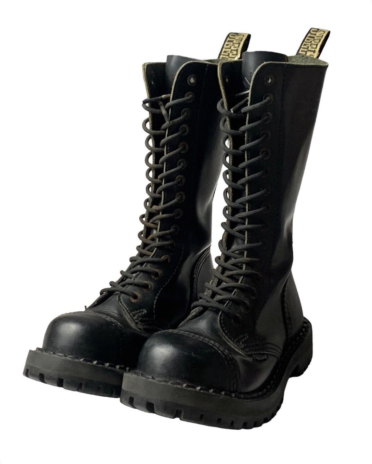 image of Steel Toe 15 Eyes Combat Boots in Black, Women's (Size 7)