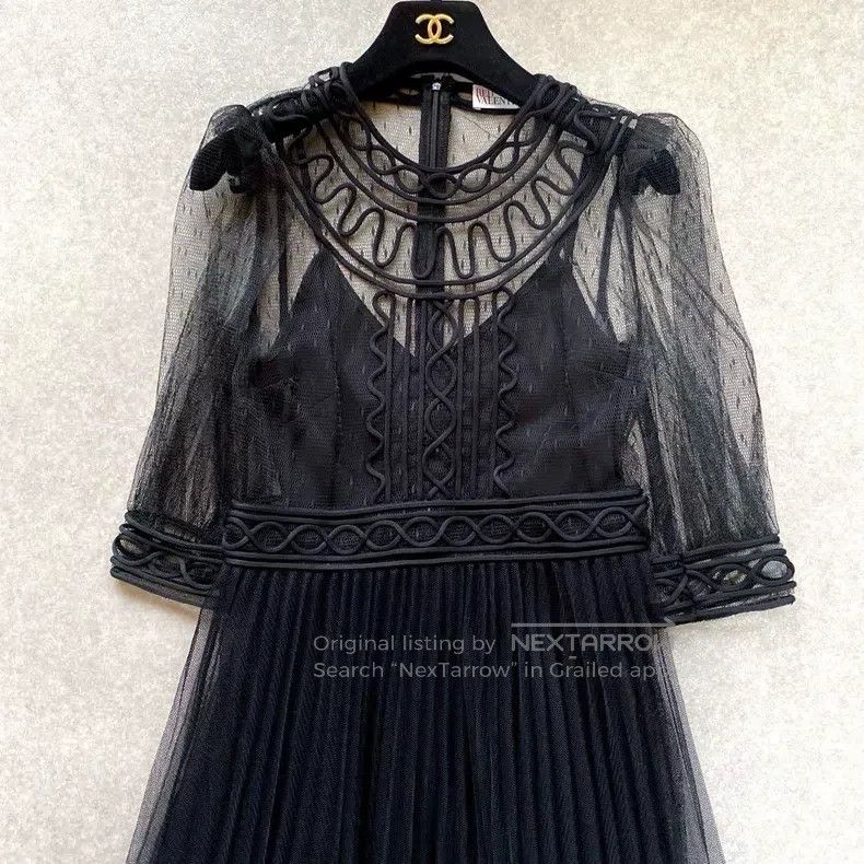 Valentino Valentino Tulle dress dress lace trim ribbon frilled lace Size S / US 4 / IT 40 - 2 Thumbnail