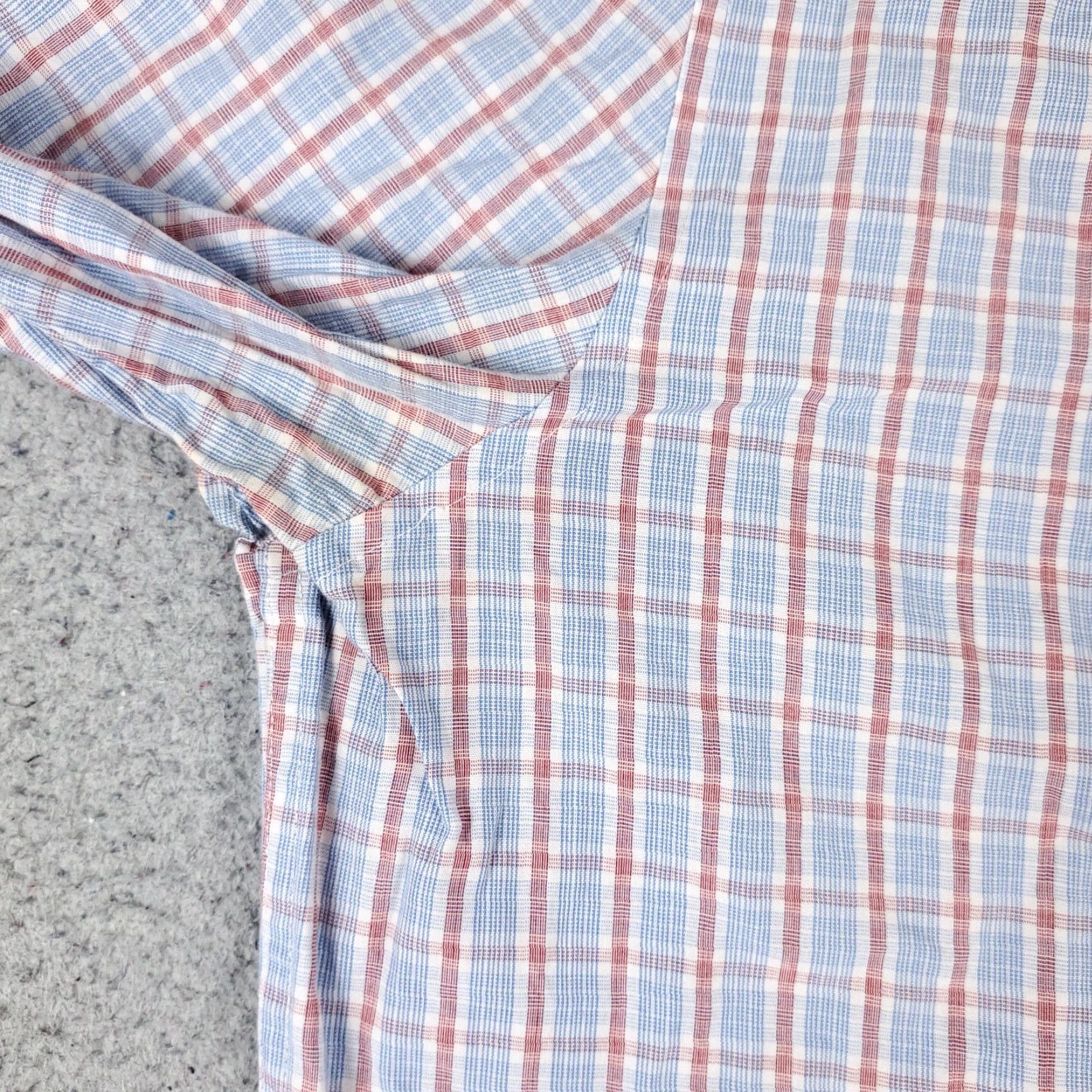 Original Penguin Original Penguin Shirt Adult 15.5 Blue Plaid Dress Shirt Long Sleeve Button Up Cotton Mens Size 40R - 3 Thumbnail