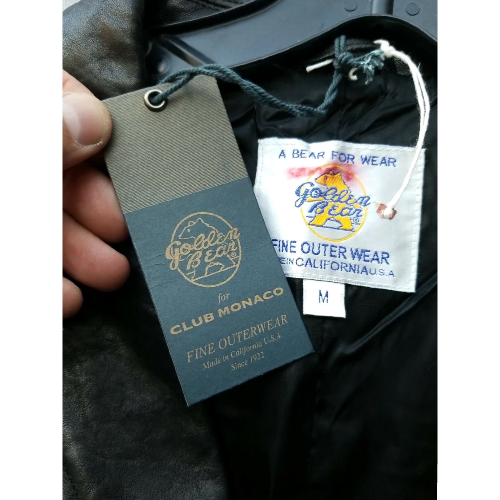 Golden Bear VINTAGE Golden Bear X Club MONACO LAMBSKIN Leather Jacket SIZE MEDIUM Jacket Men M Black Chest 19 Length 28 Size US M / EU 48-50 / 2 - 3 Thumbnail