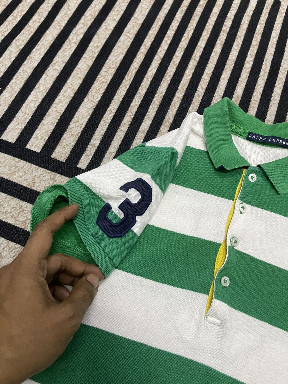 2000s POLO RALPH LAUREN BIG PONY STRIPES NO 3 POLO SHIRT