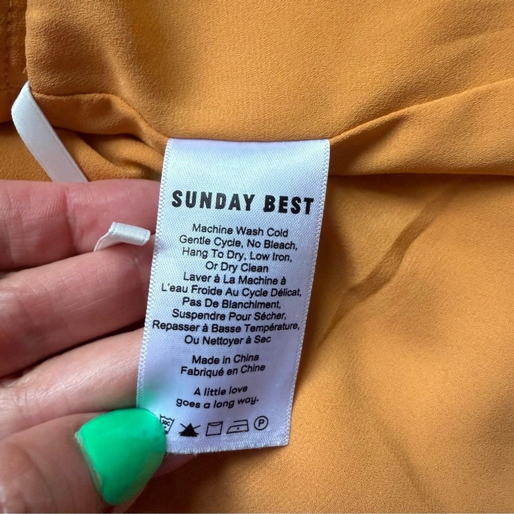 Aritzia Sunday Best Orange Shorts High-Waisted Flowy Size 26" / US 2 / IT 38 - 10 Thumbnail