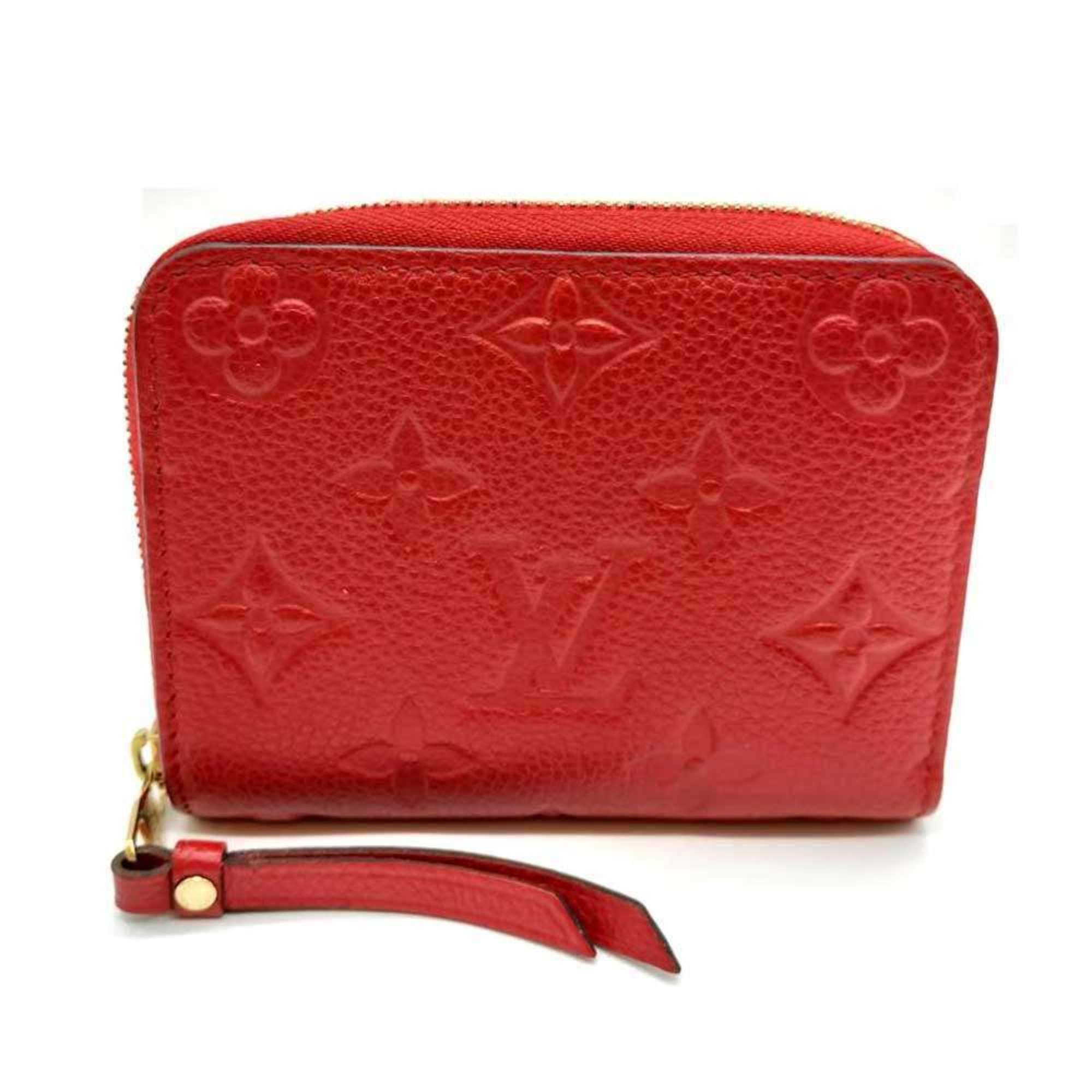Louis Vuitton Louis Vuitton Zippy Coin Purse in Scarlet and Red, Monogram Empreinte, Round Case, Women's, M63696, LOUISVUITTON Size ONE SIZE - 1 Thumbnail