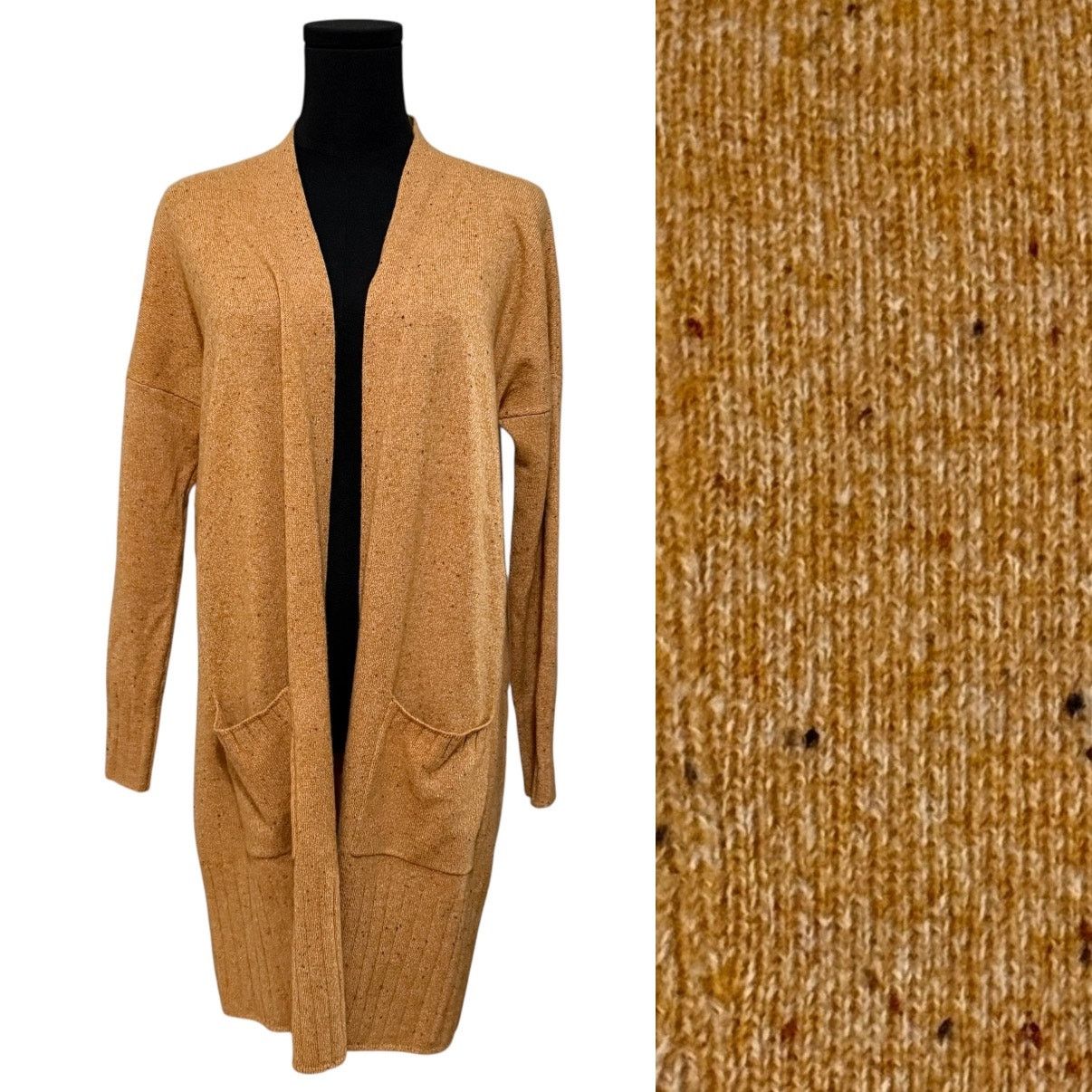 Garnet Hill Enid Patch Pocket Cashmere Cardigan Sweater XS