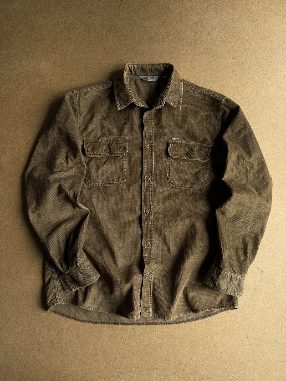 Carhartt Vintage Carhartt Corduroy Job Shirt Jacket Brown Size US XXL / EU 58 / 5 - 1 Thumbnail