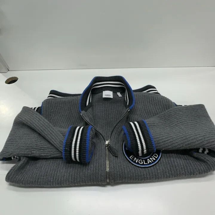 Burberry Burberry Burberry Logo Pattern Wool Blend Flight Jacket-25 Size US M / EU 48-50 / 2 - 5 Thumbnail
