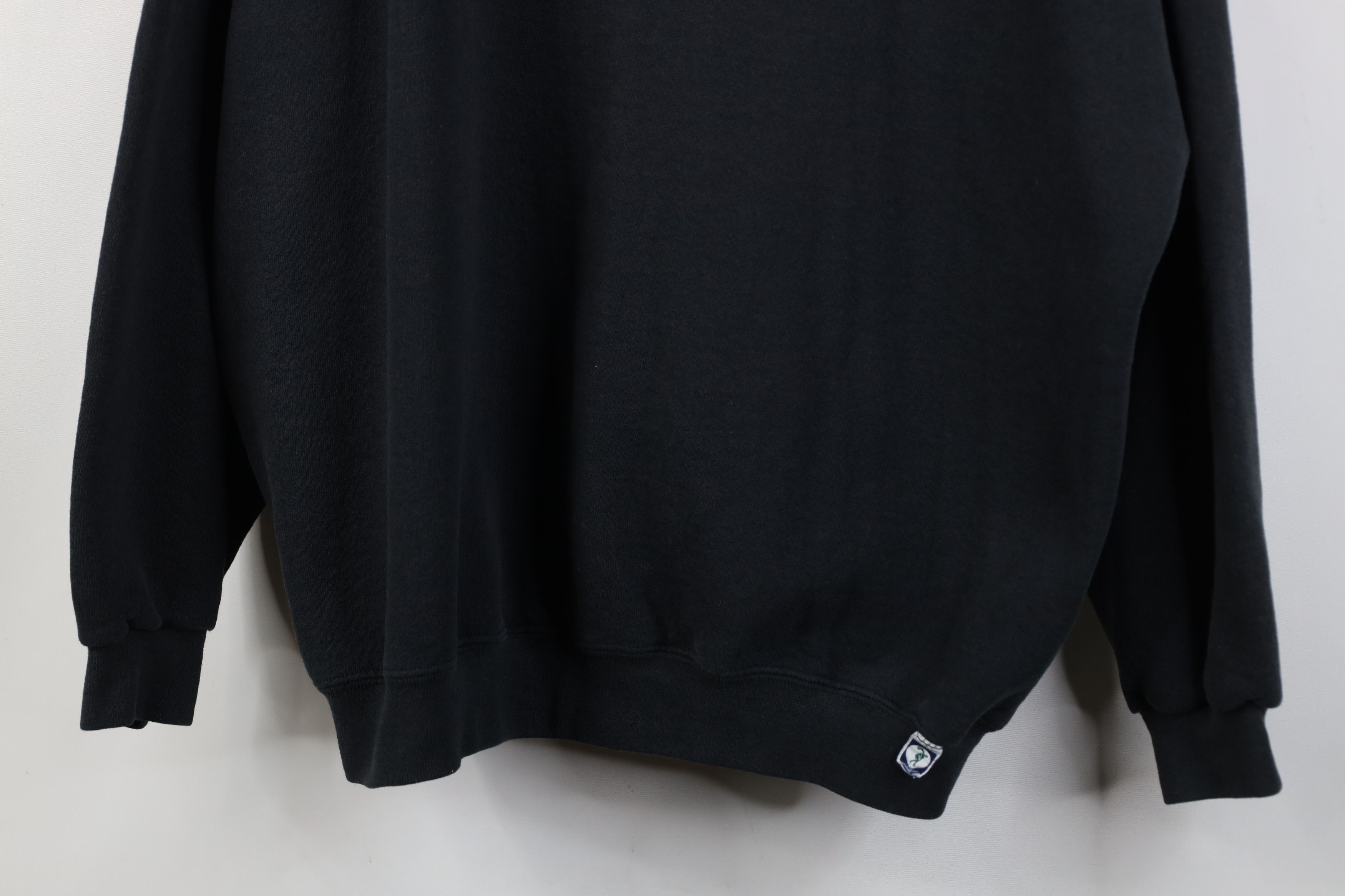 Vintage Vintage 90s Streetwear Blank Crewneck Sweatshirt Black USA Size US XXL / EU 58 / 5 - 3 Thumbnail
