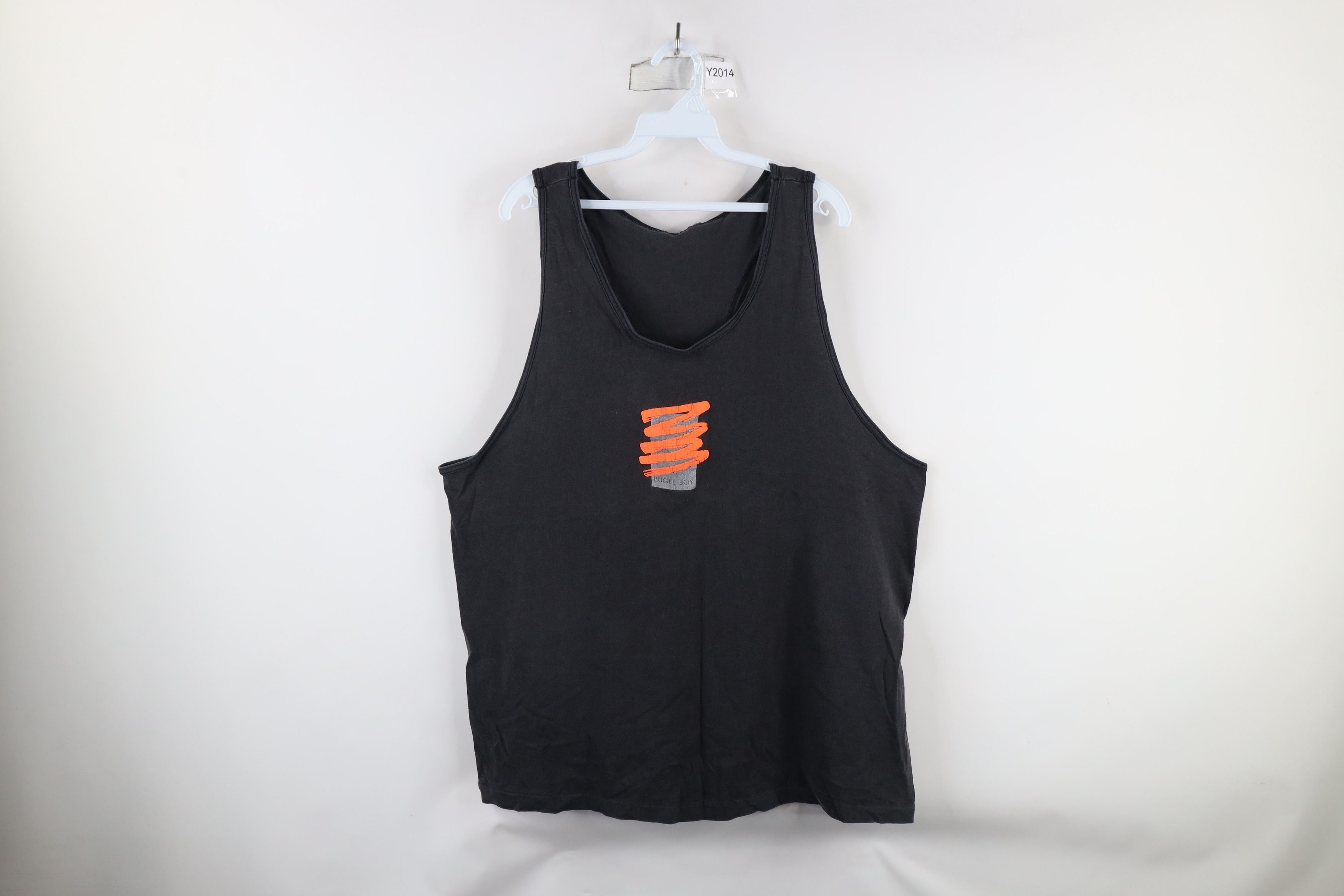 Vintage Vintage 90s Bugle Boy Out Abstract Tank Top T-Shirt Black Size US XL / EU 56 / 4 - 1 Thumbnail