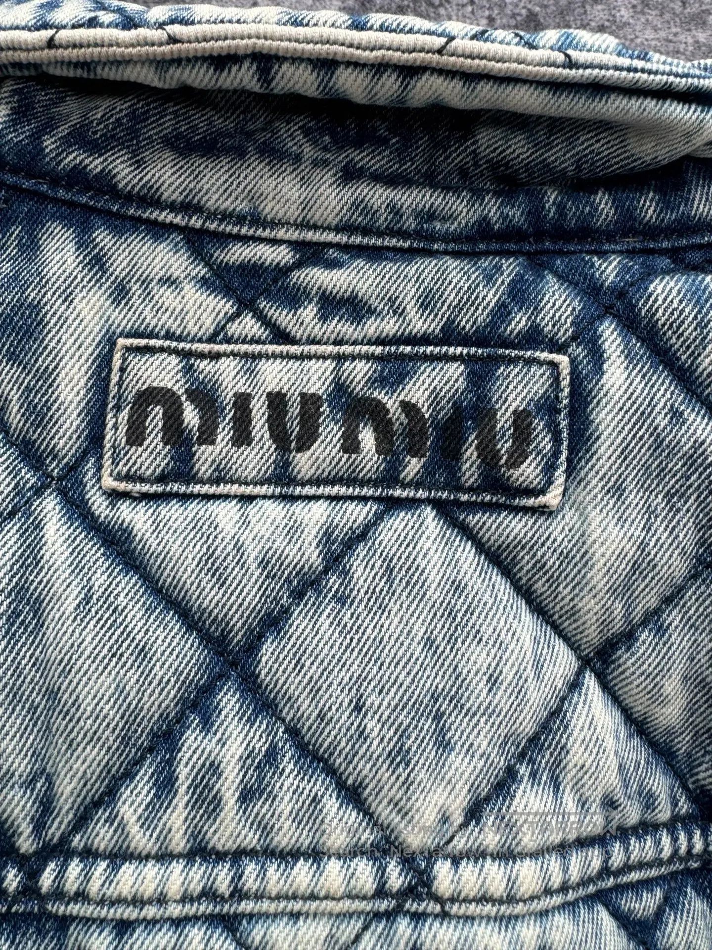 Miu Miu Miu Miu Washed Distressed Denim Padded Jacket| Size M / US 6-8 / IT 42-44 - 6 Thumbnail