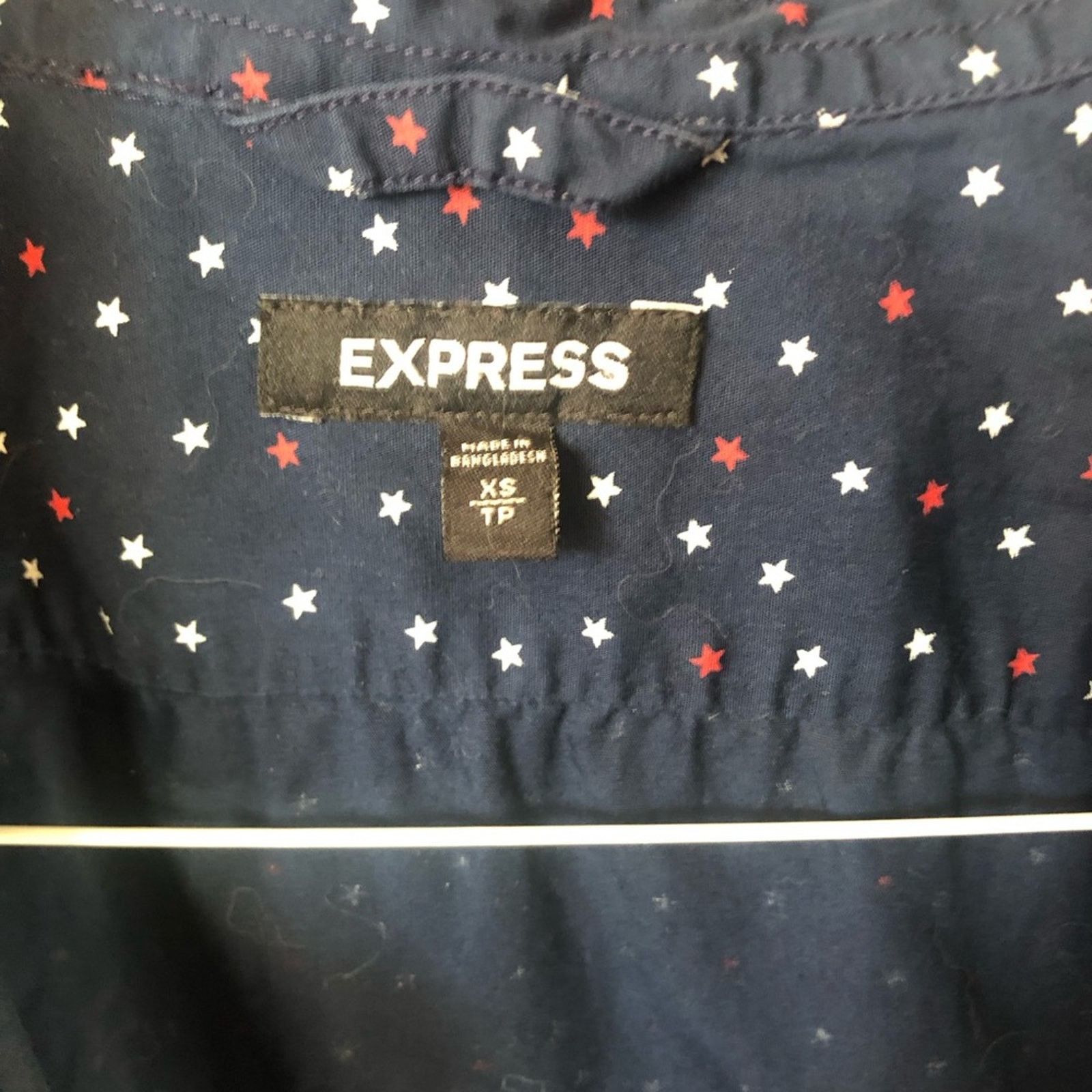 Express Express button down shirt red and white stars Size US XS / EU 42 / 0 - 3 Thumbnail