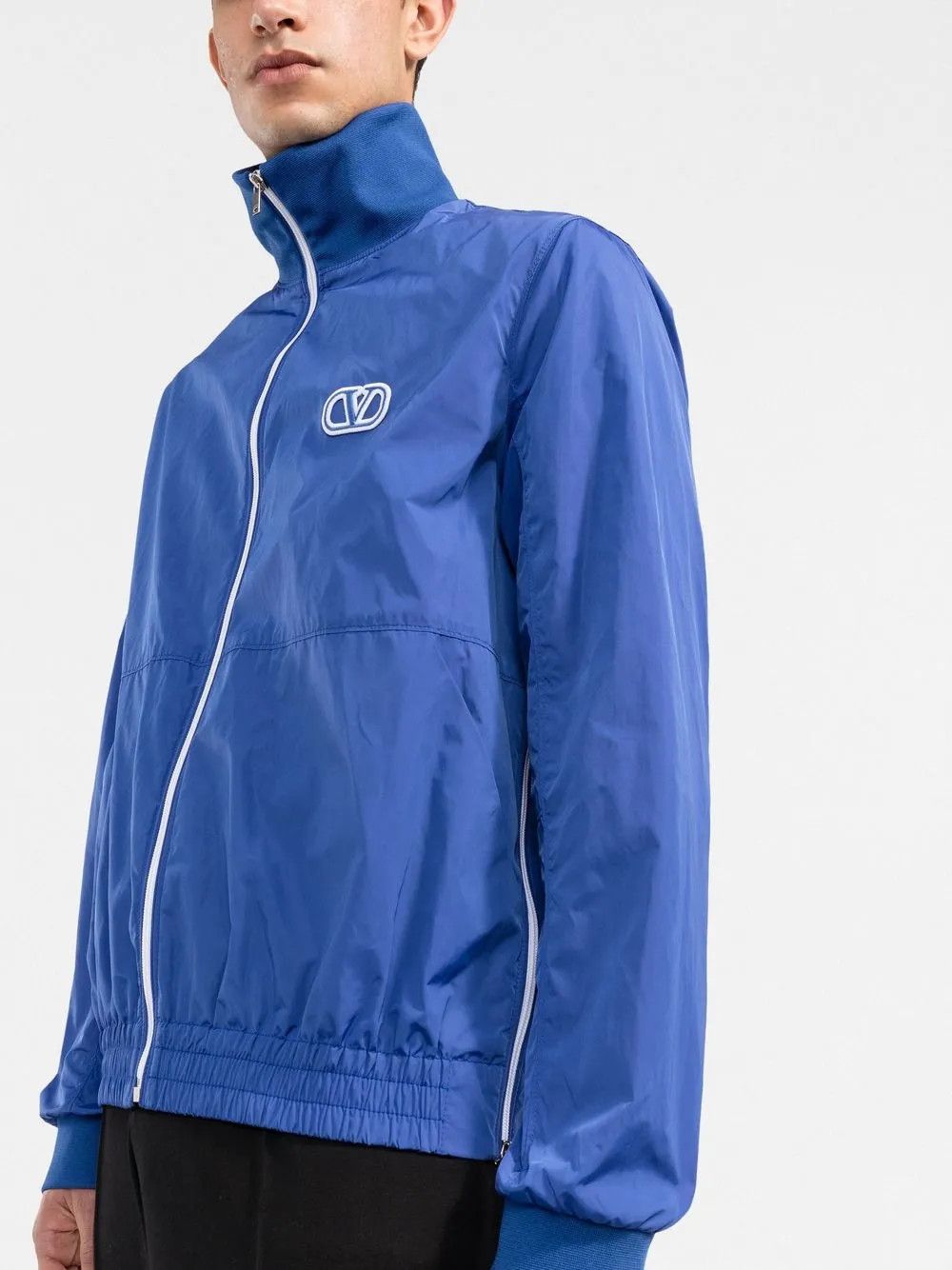 Valentino o1y0525 Logo Shell Bomber Jacket in Blue Size US M / EU 48-50 / 2 - 3 Thumbnail