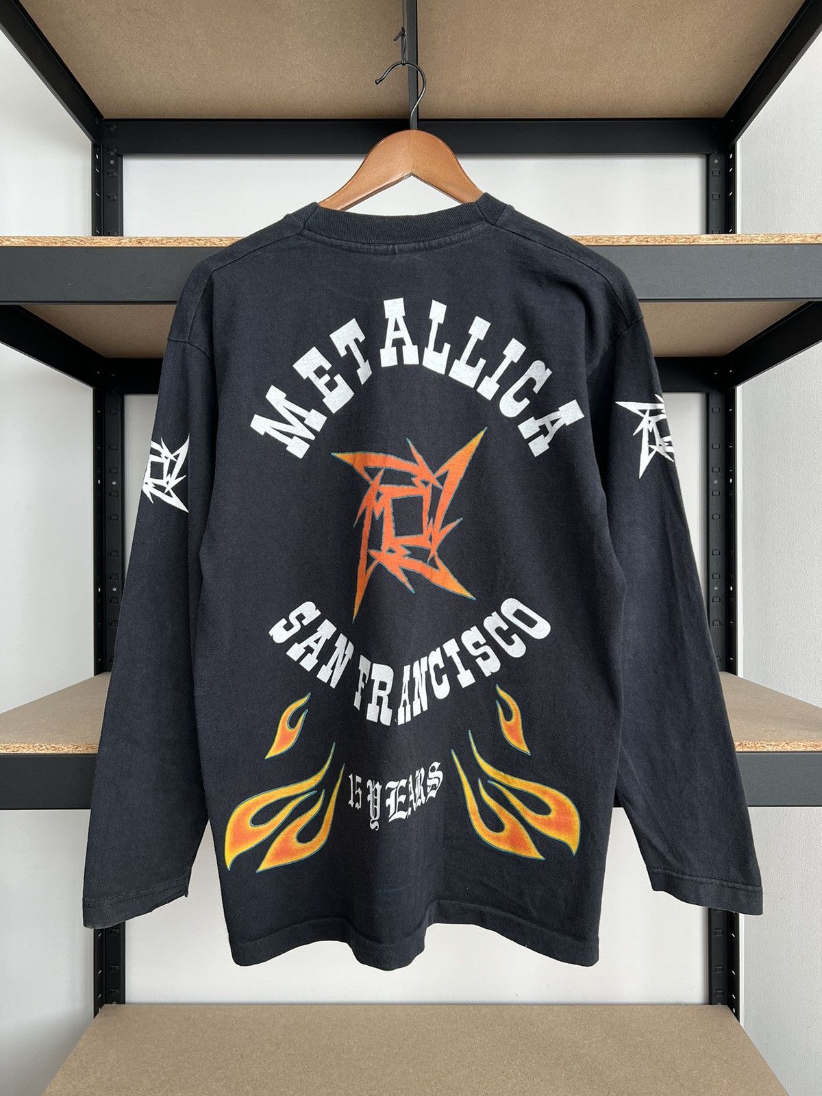 Band Tees Vintage 1996 Metallica San Francisco 15 Years Flame Long Size US L / EU 52-54 / 3 - 1 Thumbnail