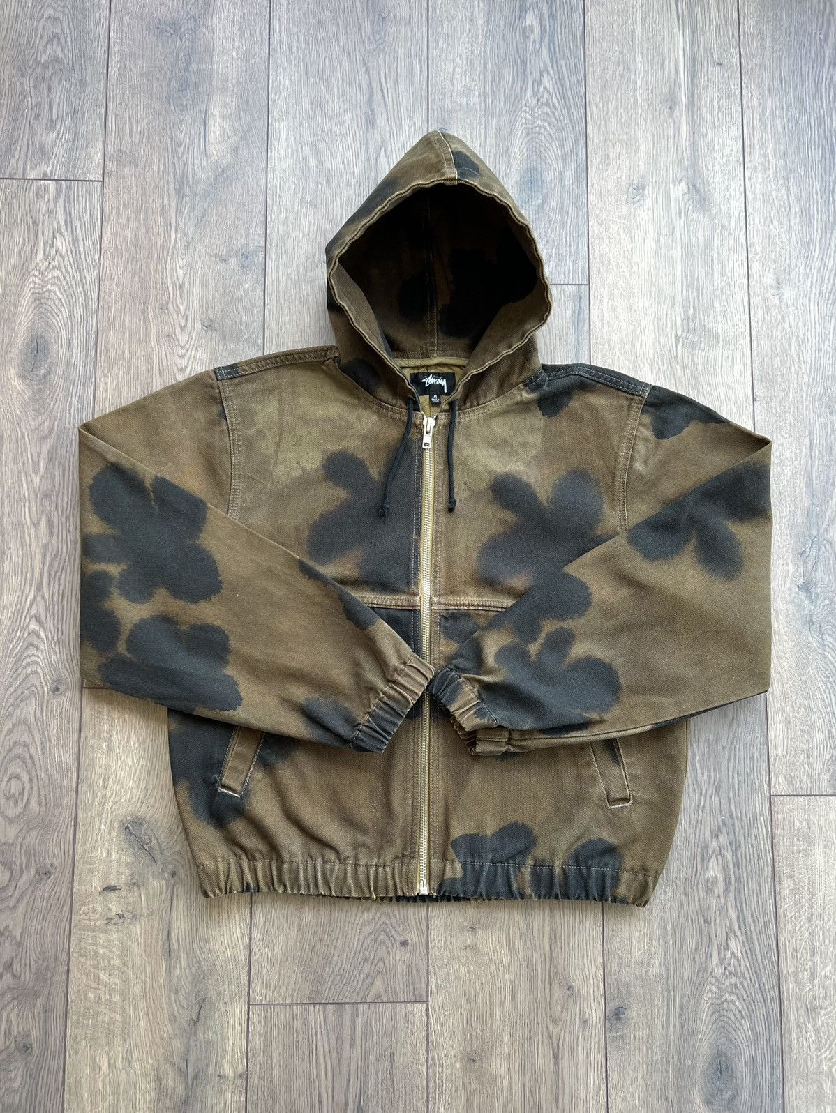 Stussy Stussy Floral Dye Hooded Work Jacket Medium Size US M / EU 48-50 / 2 - 2 Thumbnail