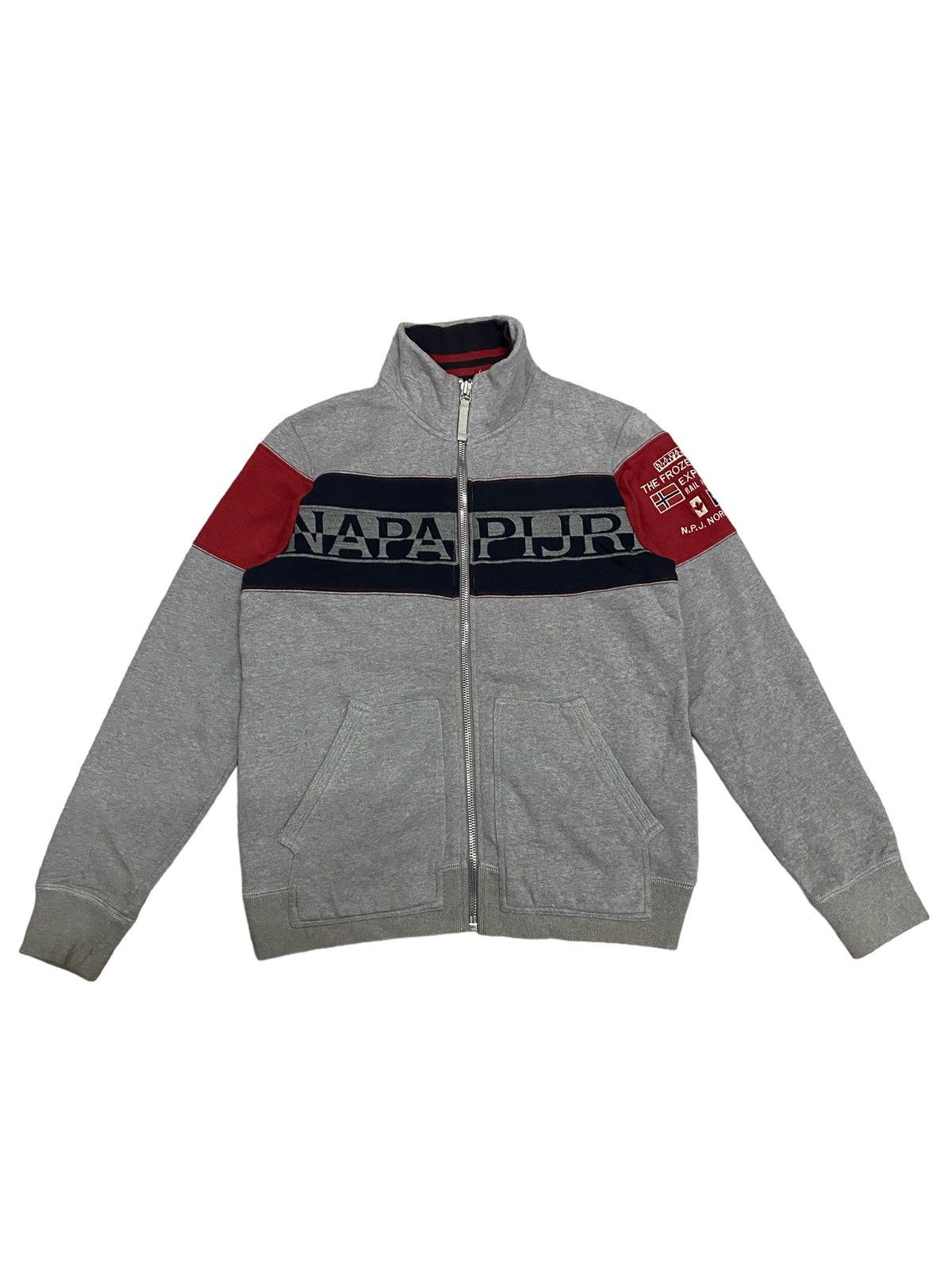 image of Archival Clothing x Napapijri Vintage Napapijri Geographic The Frozen World Jacket in Grey (Size La
