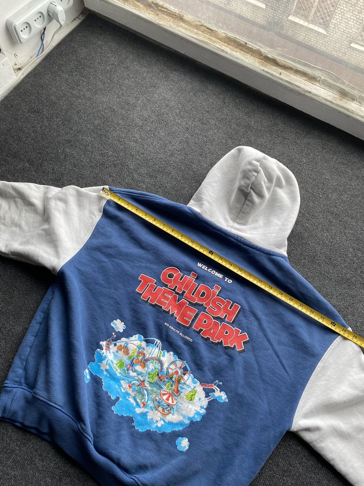Other 🔥Childish Theme park blue oversized hoodie mens s Size US S / EU 44-46 / 1 - 6 Thumbnail