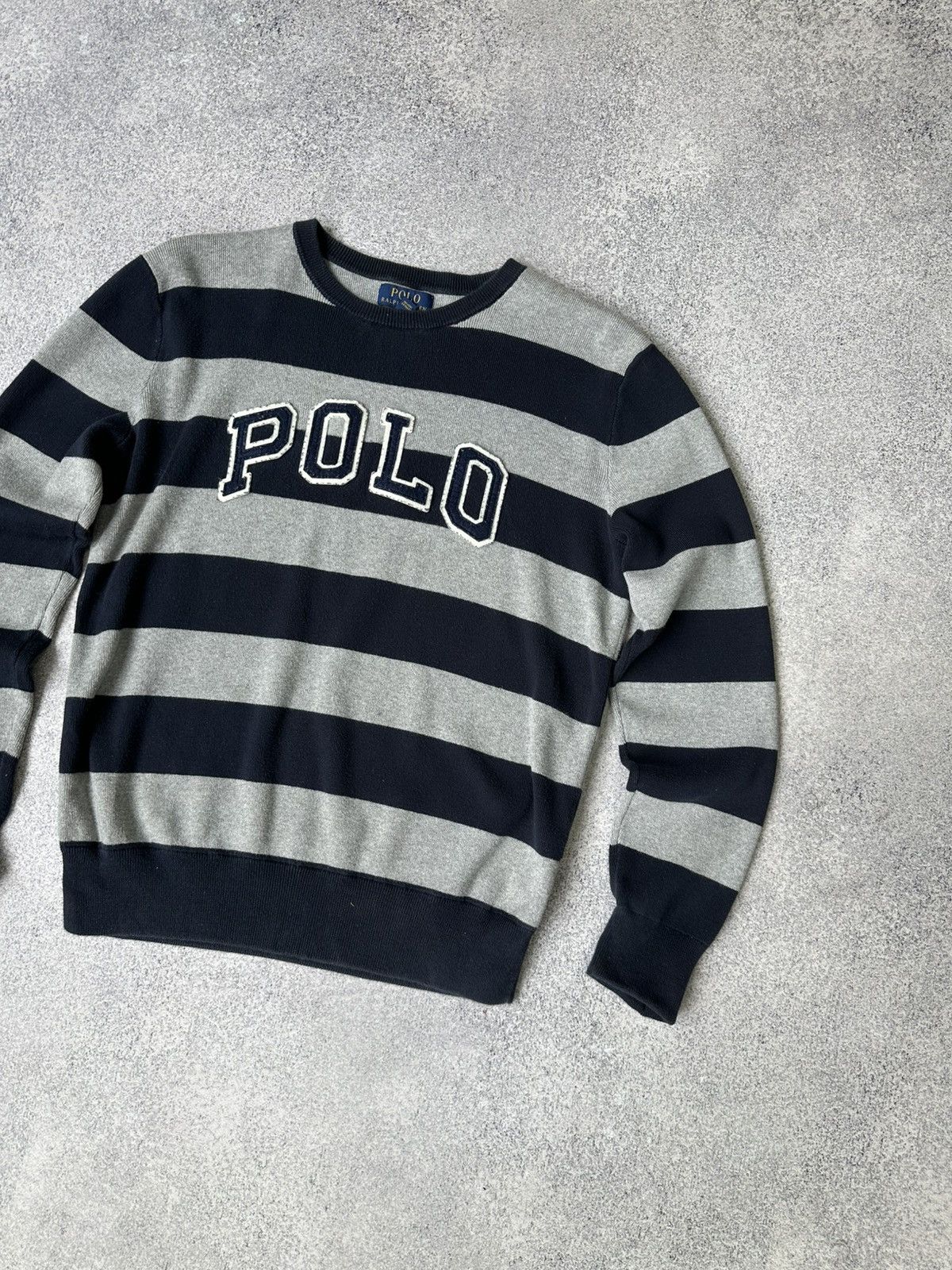 Polo Ralph Lauren Vintage Polo Ralph Lauren BIG Logo Striped Sweater Size US S / EU 44-46 / 1 - 2 Thumbnail
