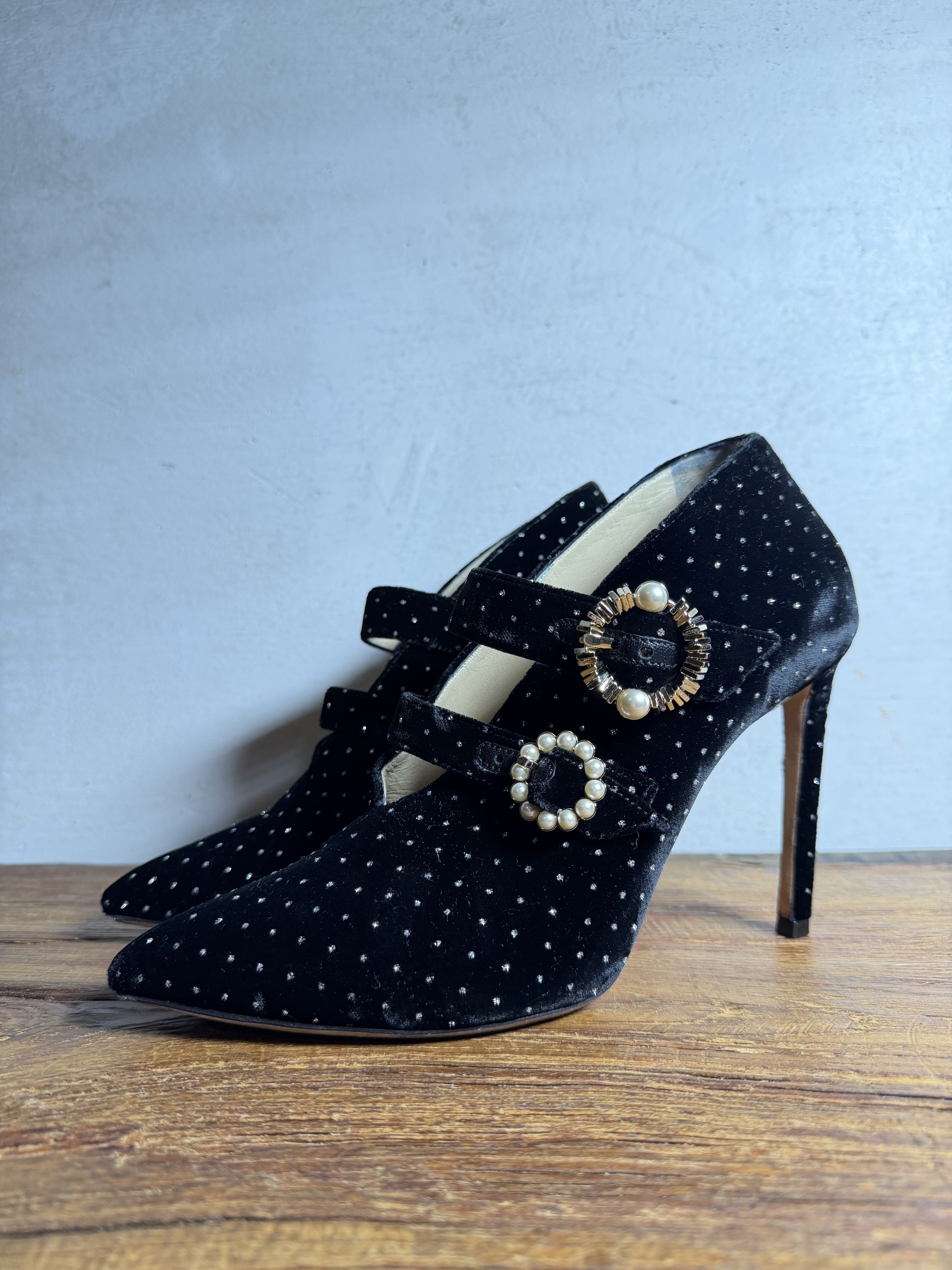 Jimmy Choo Jimmy Choo Larissa 100 Booties in Black Velvet Size US 9 / IT 39 - 2 Thumbnail