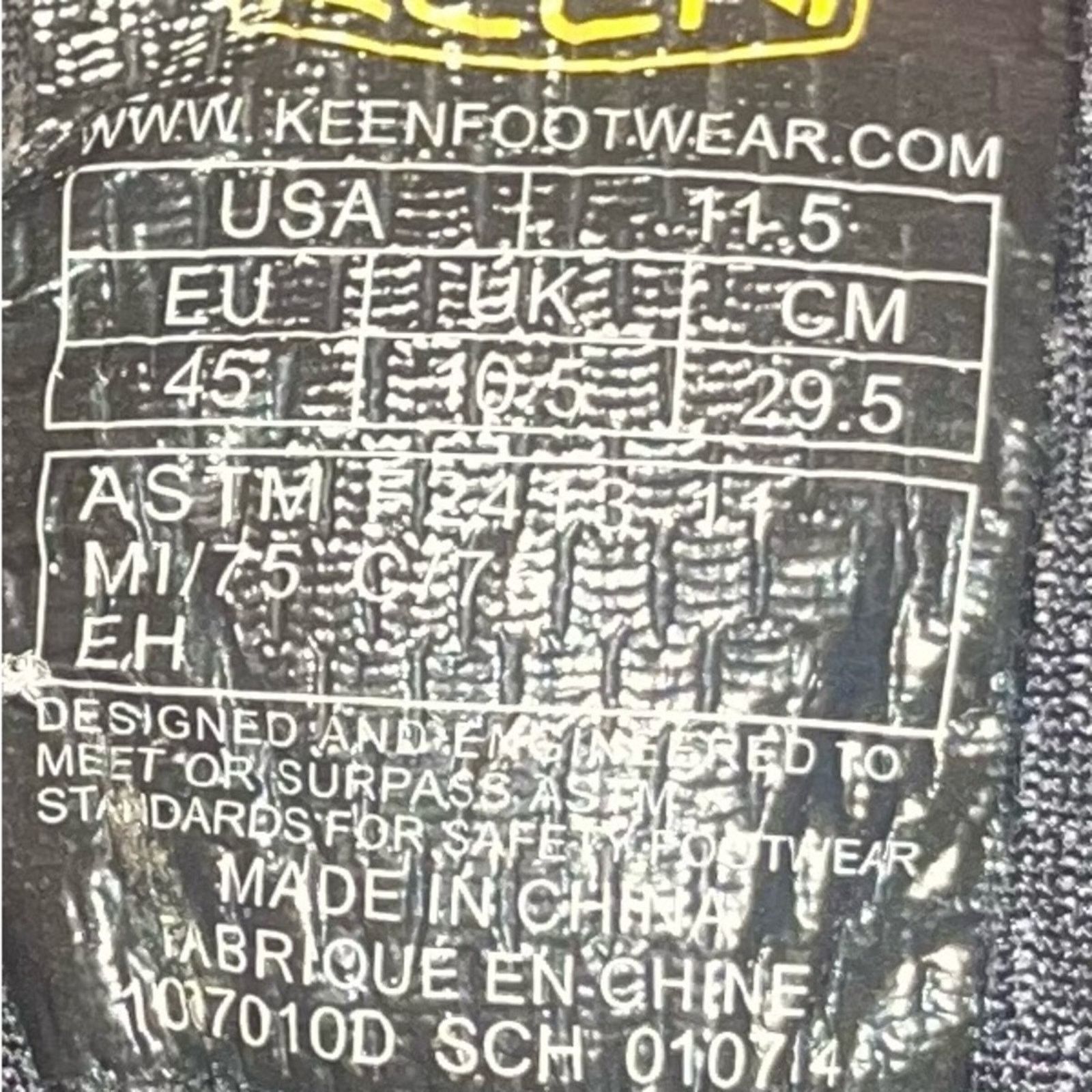 KEEN KEEN Utility XL Men's Black & Gray steel toe Shoes,size 11.5 Size US 11.5 / EU 44-45 - 7 Thumbnail