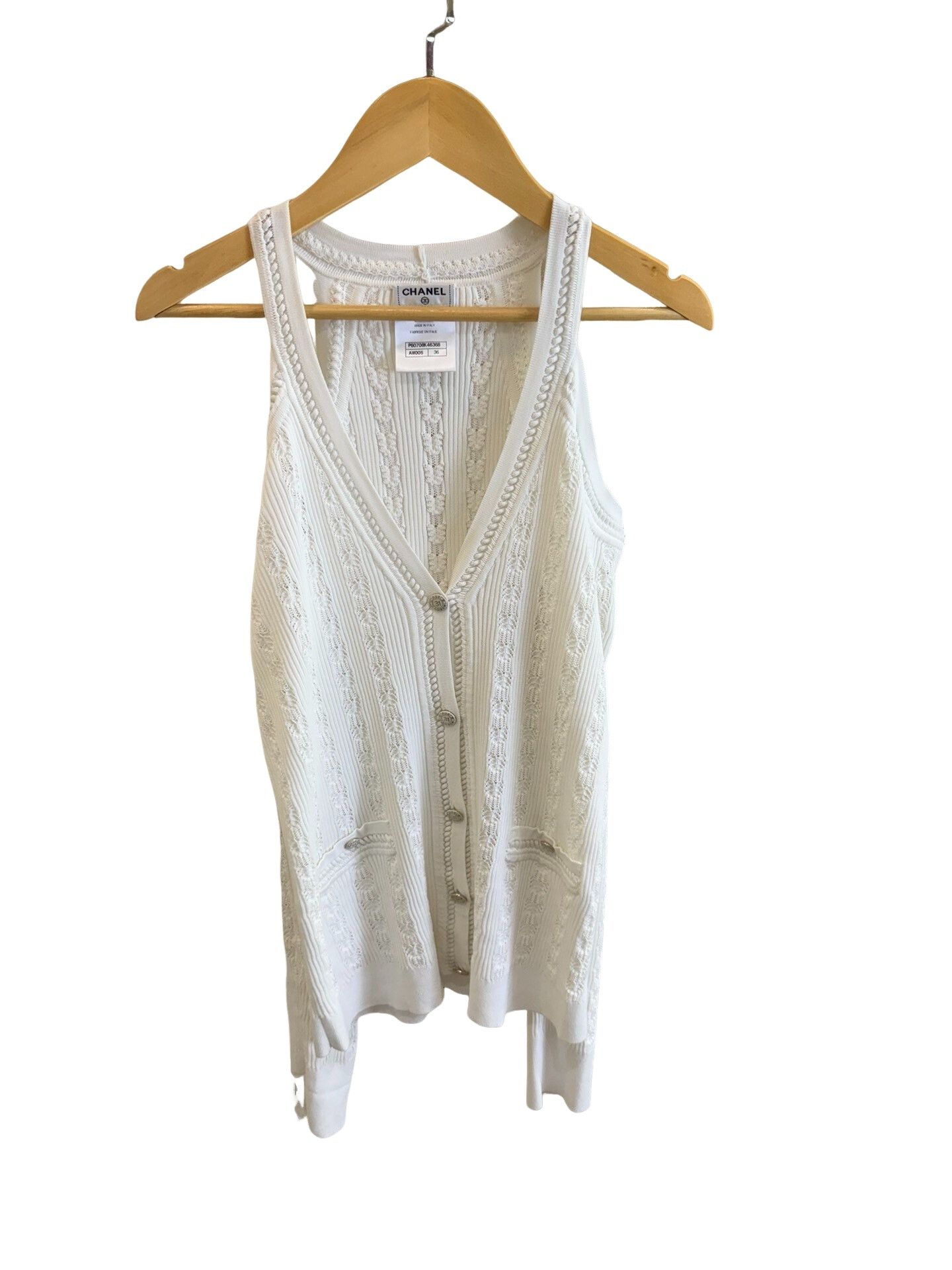 Chanel Chanel Open-Knit Cotton Cardigan Size 36 Size XS / US 0-2 / IT 36-38 - 1 Thumbnail