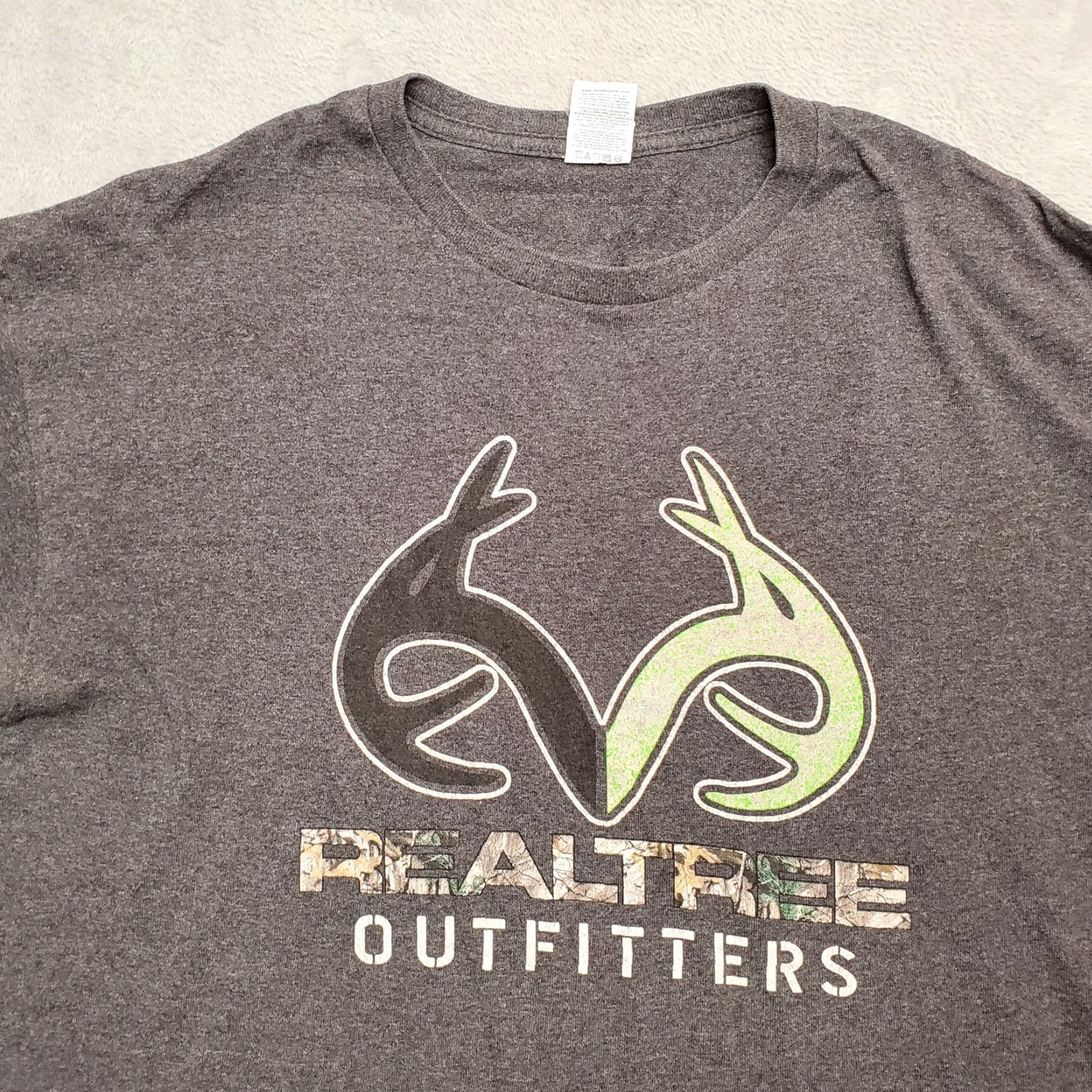 Delta Realtree Shirt Men XL Gray Short Sleeve Crewneck Camo Antler TEE Size US XL / EU 56 / 4 - 2 Thumbnail