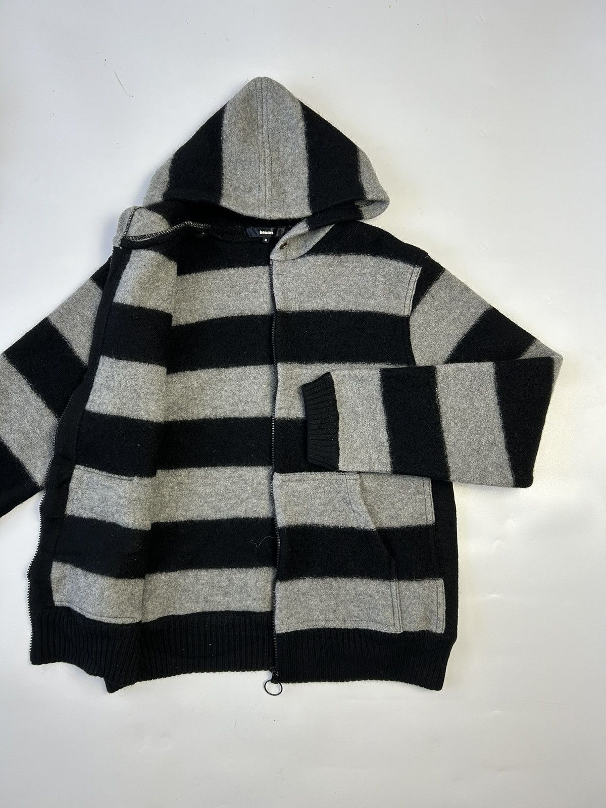 Beams Plus × Japanese Brand BEAMS STRIPPED ZIPPER HOODIE Size US M / EU 48-50 / 2 - 2 Thumbnail