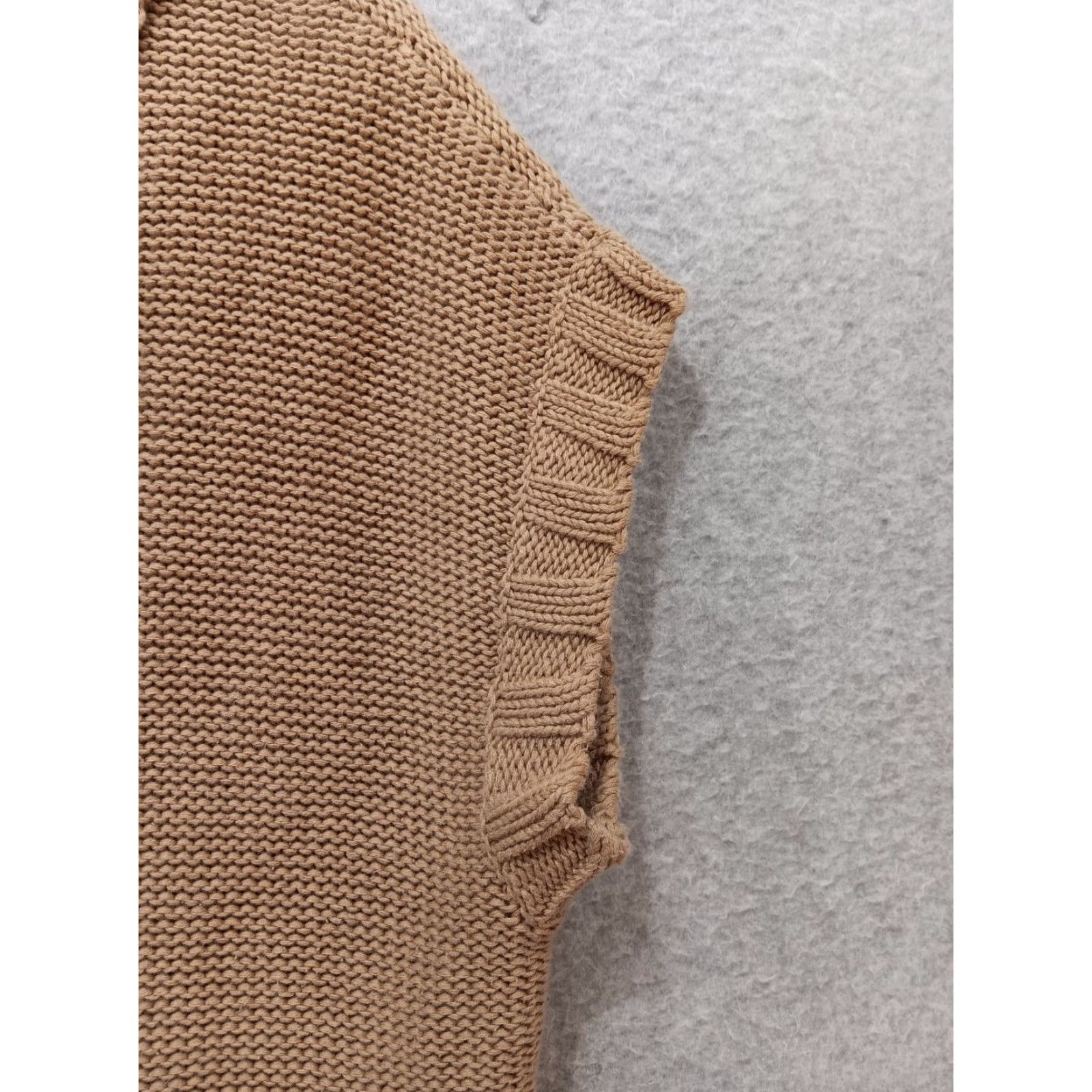 Ralph Lauren Lauren Ralph Lauren Cardigan Vest Women M Tan Linen Cotton Buckle Open Shawl Collar 90s Y2K Classic Lightweight Knit Size M / US 6-8 / IT 42-44 - 5 Thumbnail