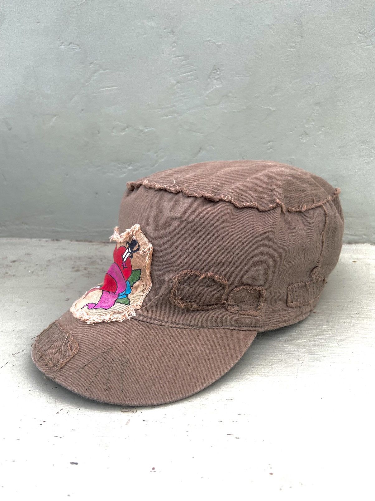 If Six Was Nine 2000s ditsetressed japanese style patrol hat Size ONE SIZE - 4 Thumbnail