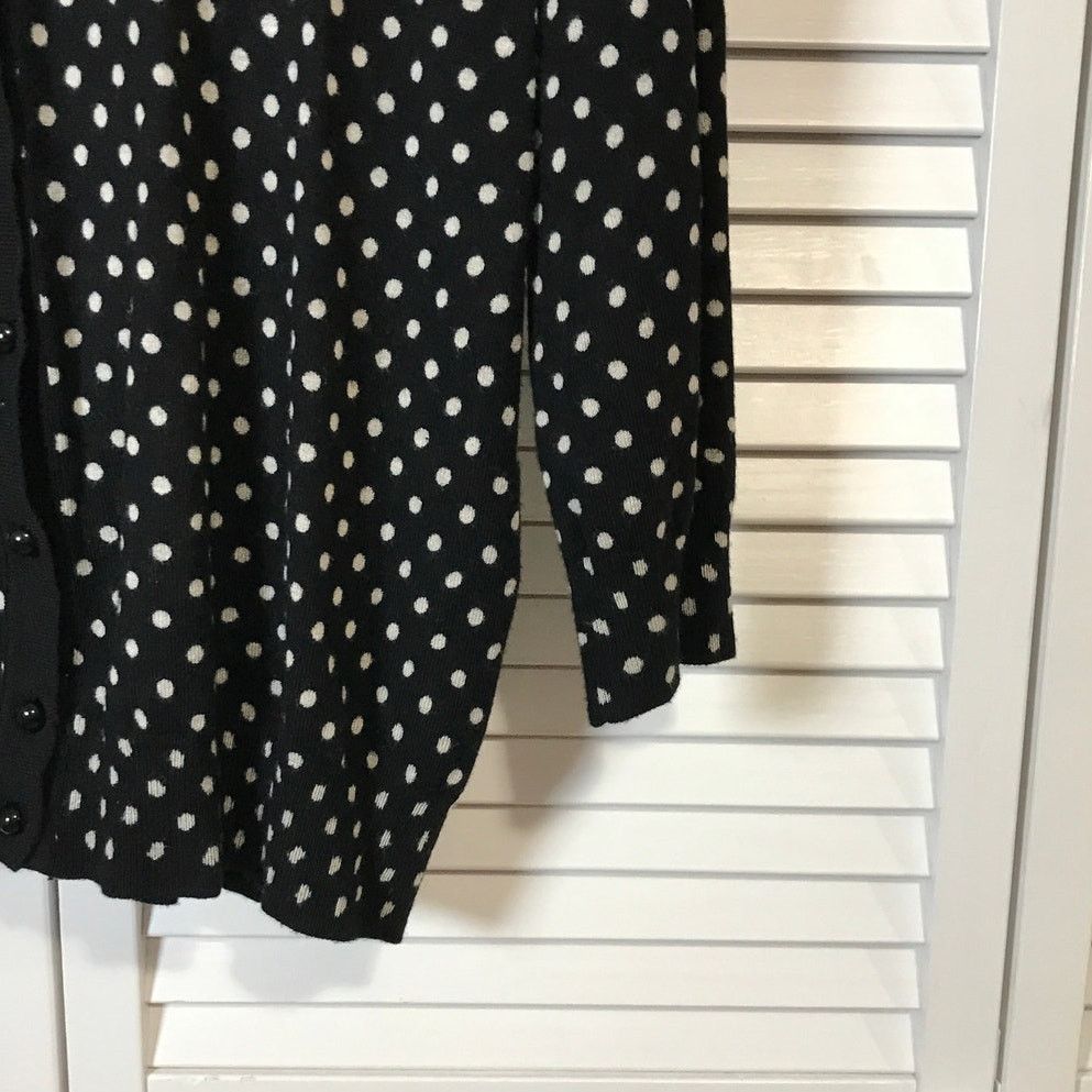 Covington Covington Pok-a-dot Black High Neck Long Sleeve Cardigan L Size L / US 10 / IT 46 - 8 Thumbnail