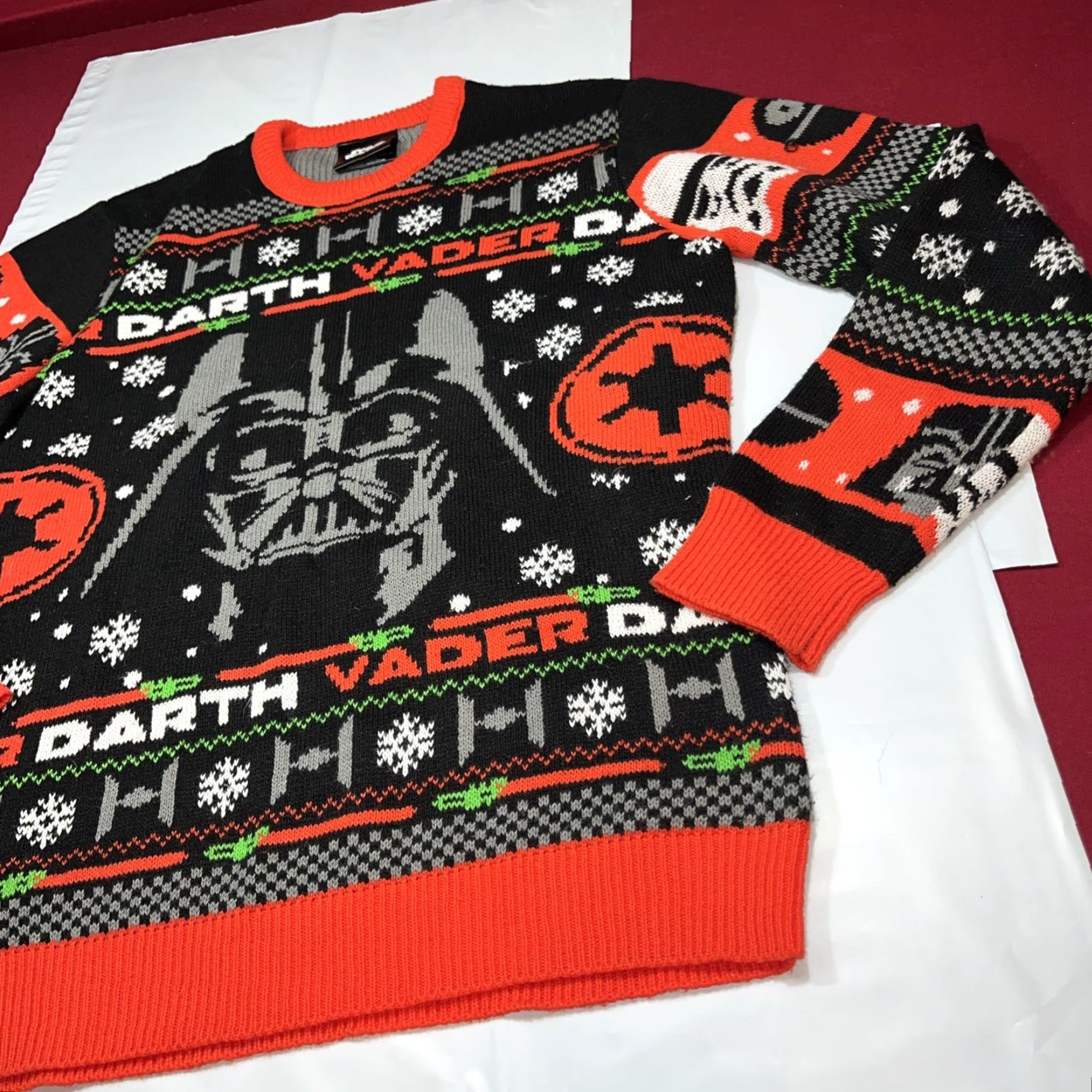 Star Wars Star Wars Darth Vader Holiday Sweater Men Large M Multicolor Knit Pullover Graphics Print Christmas Xmas Size US M / EU 48-50 / 2 - 3 Thumbnail